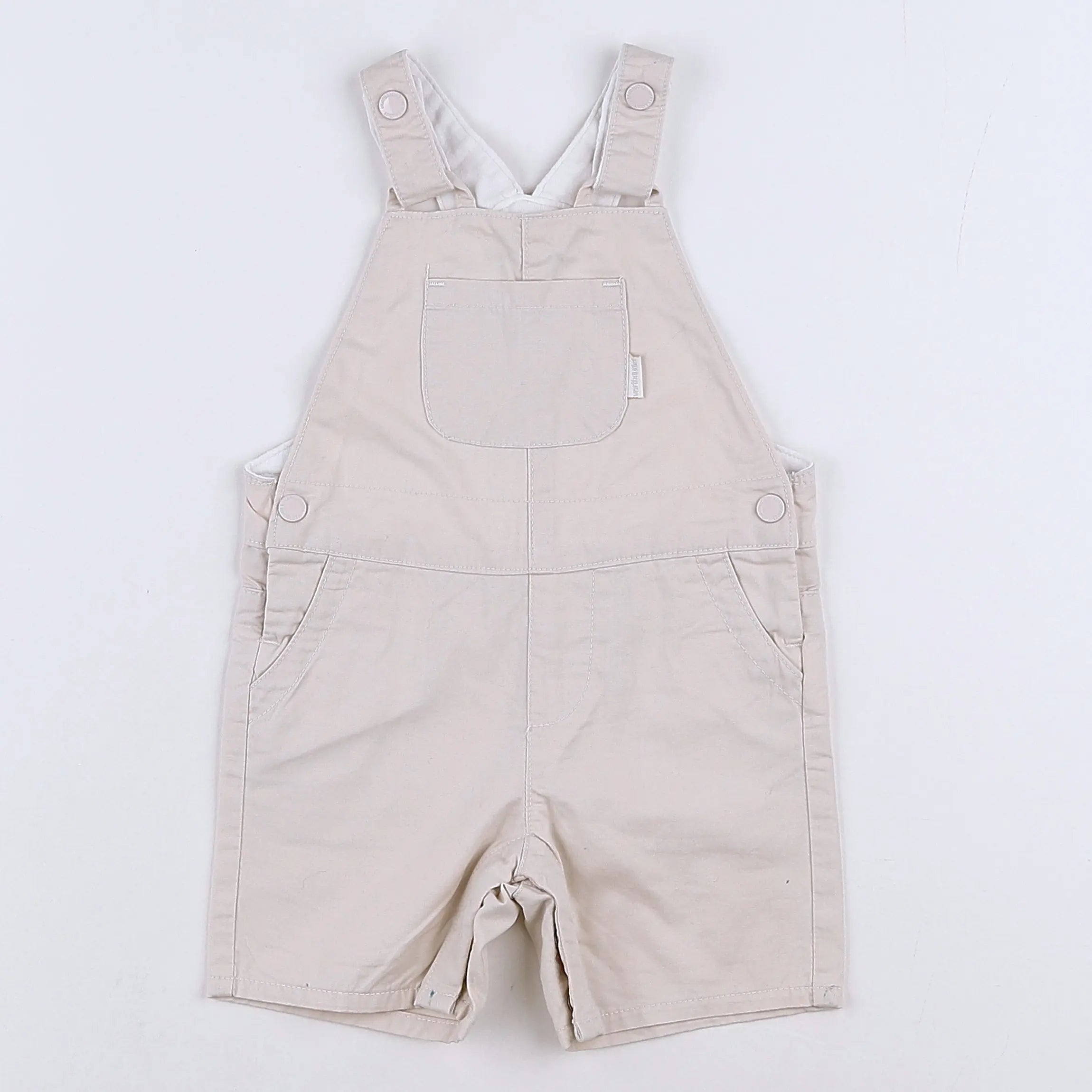 Vertbaudet - salopette beige - 12 mois
