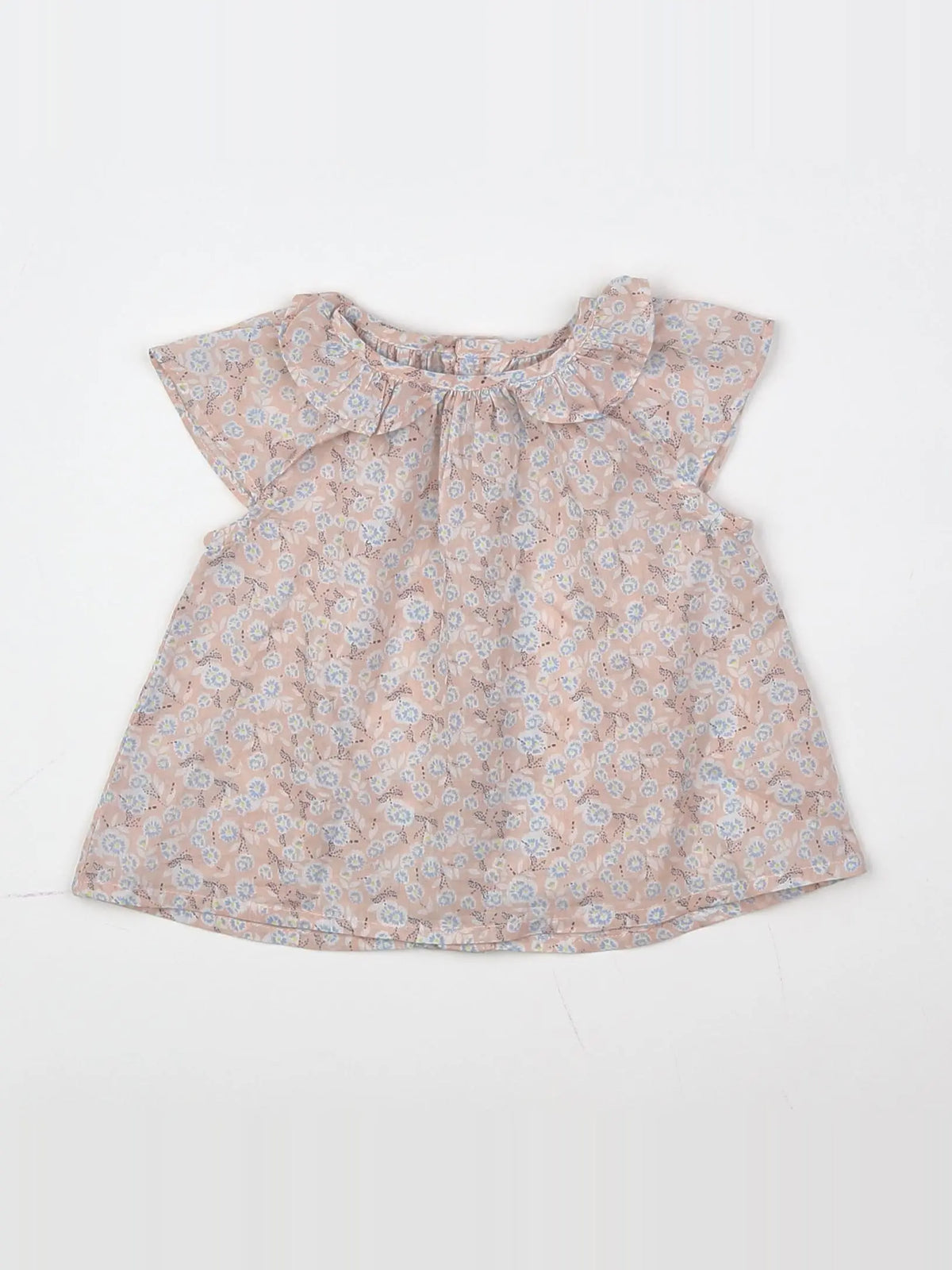 Boutchou - blouse rose, bleu - 3 mois