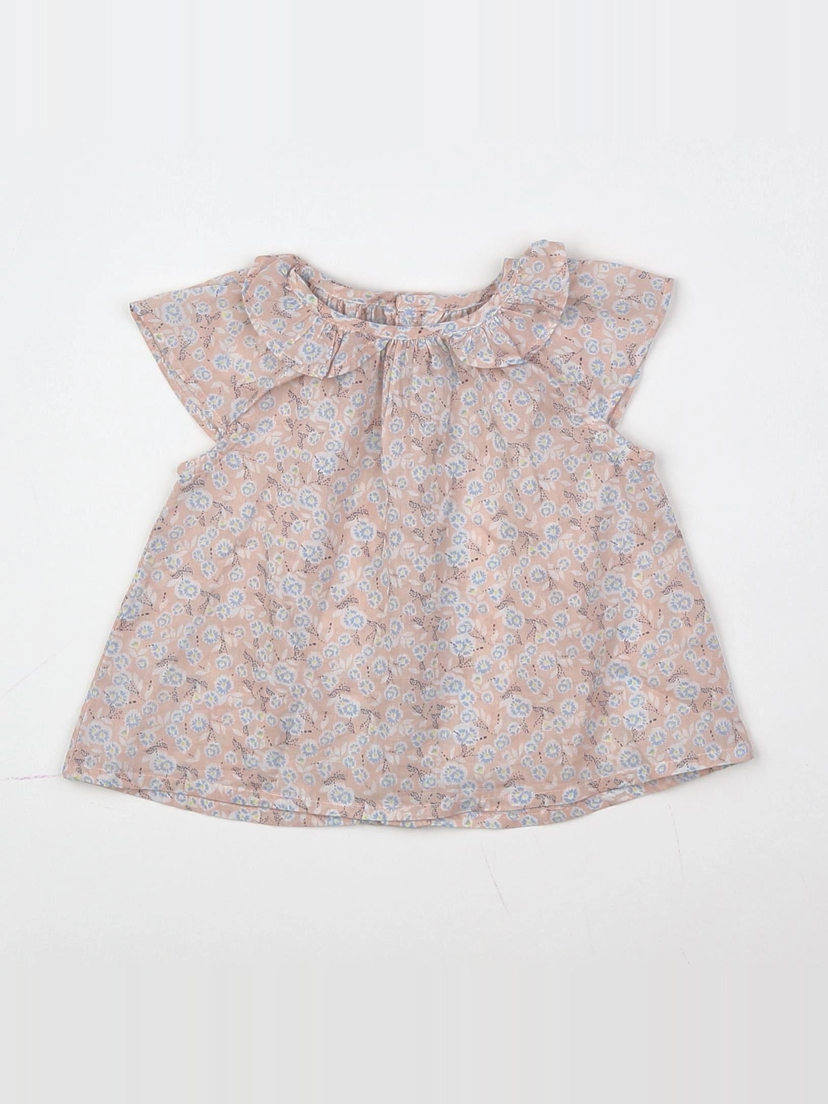 Boutchou - blouse rose, bleu - 3 mois