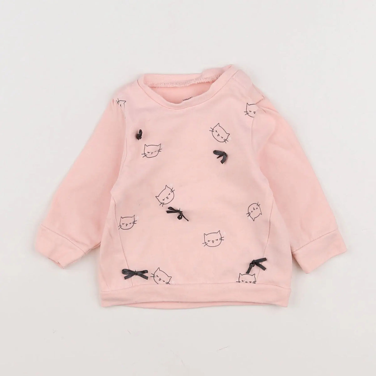 Vertbaudet - sweat rose - 3 mois