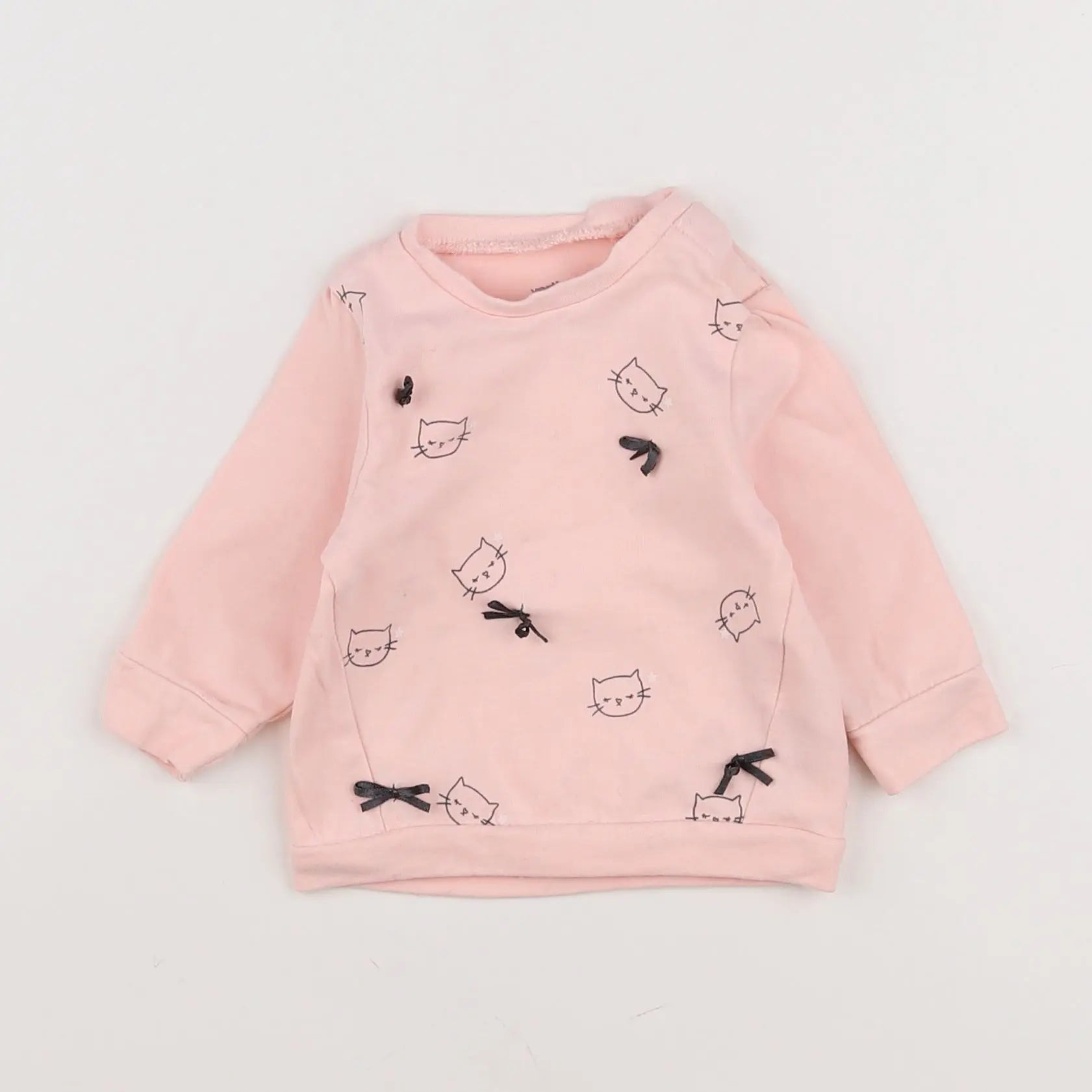 Vertbaudet - sweat rose - 3 mois
