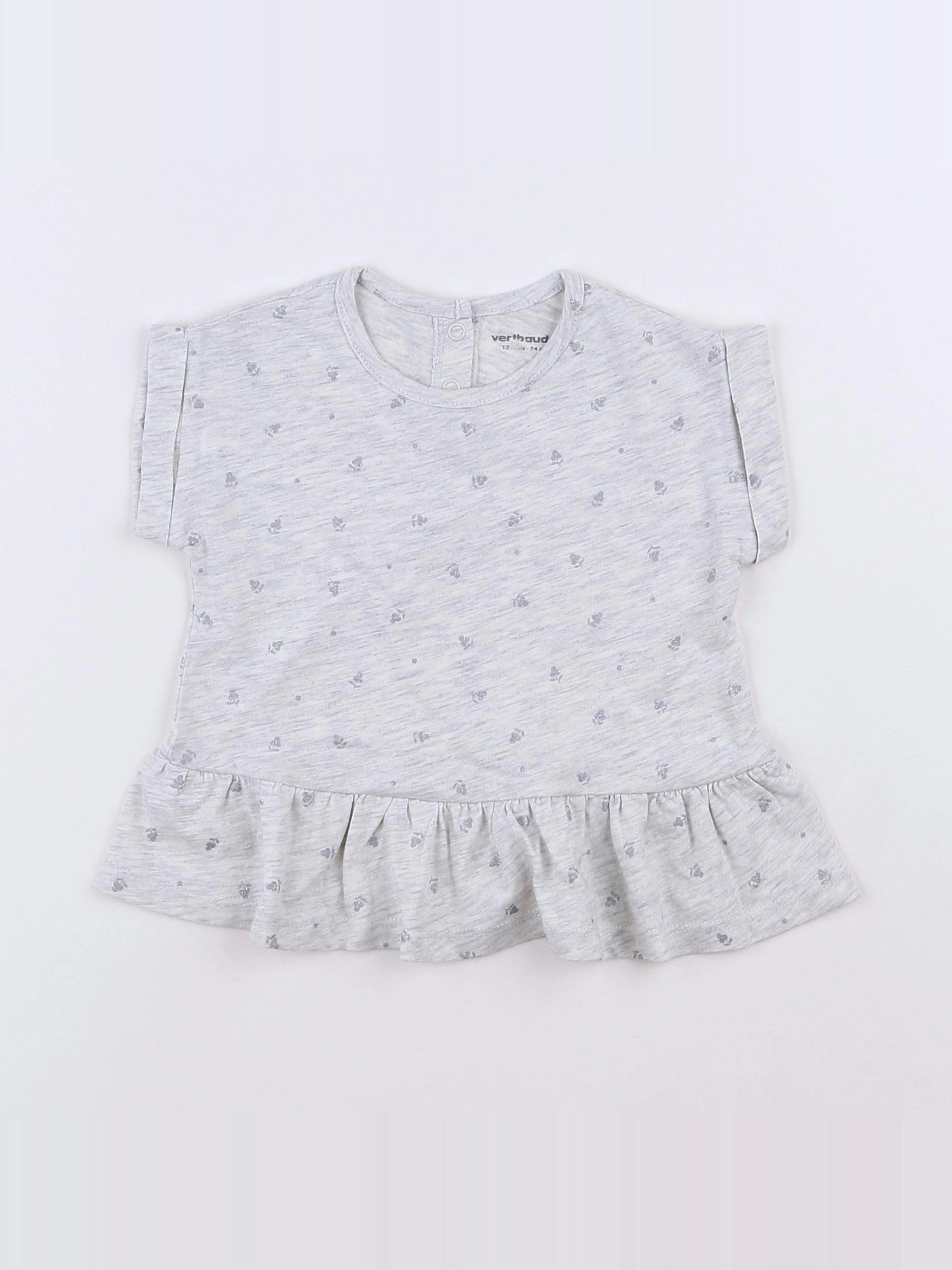 Vertbaudet - tee-shirt gris - 12 mois