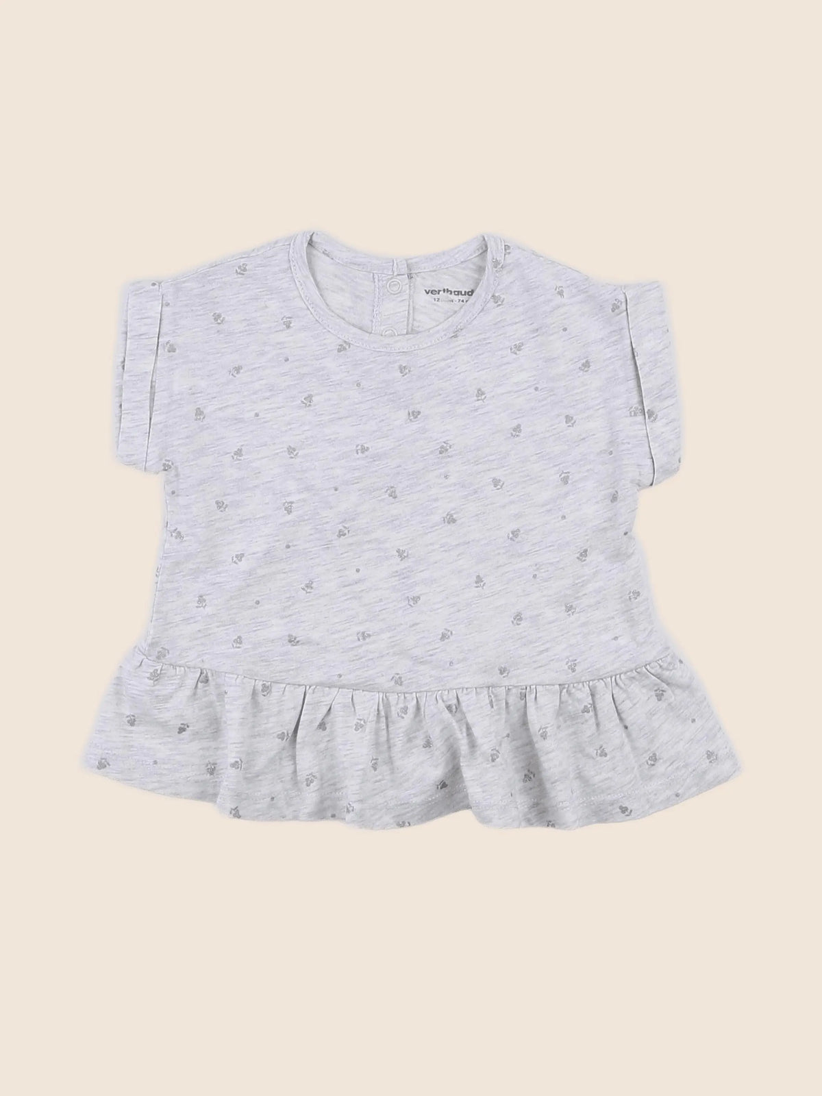 Vertbaudet - tee-shirt gris - 12 mois