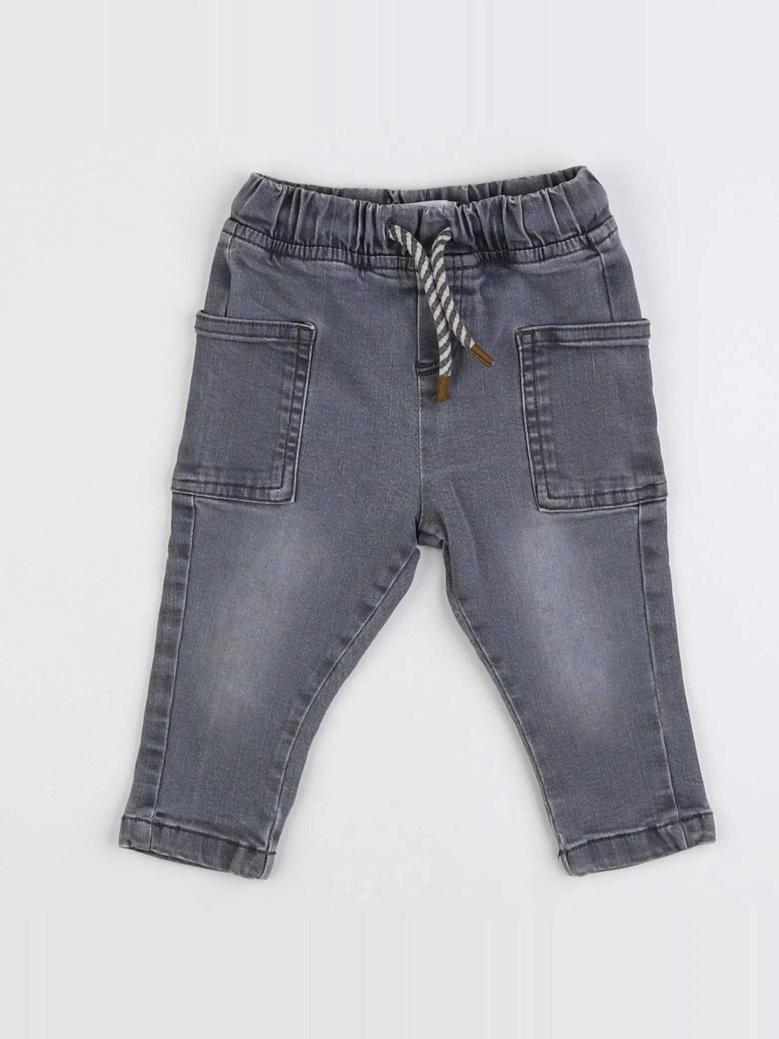Vertbaudet - jean gris - 9 mois
