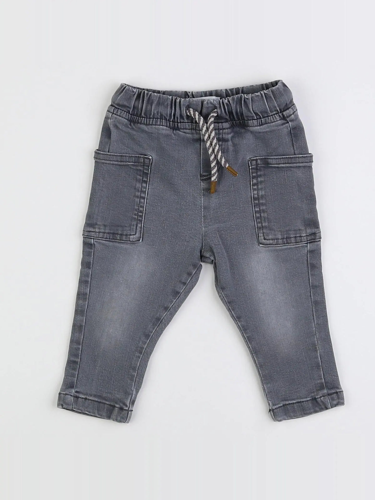Vertbaudet - jean gris - 9 mois