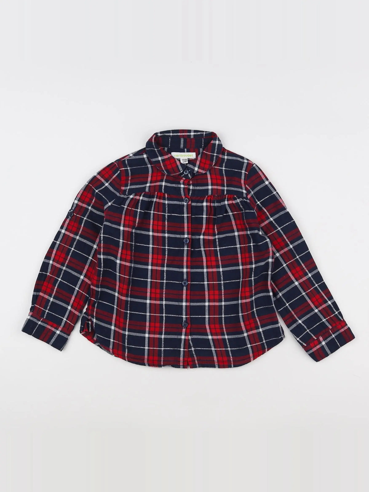 Vertbaudet - blouse bleu, rouge - 4 ans
