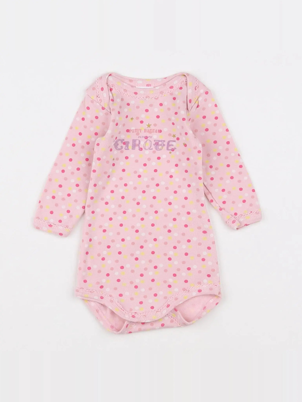 Petit Bateau - body rose - 3 mois