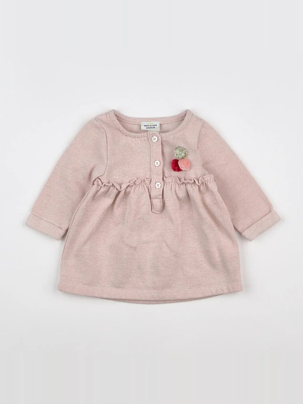 Tape à l'oeil - robe rose - 3 mois