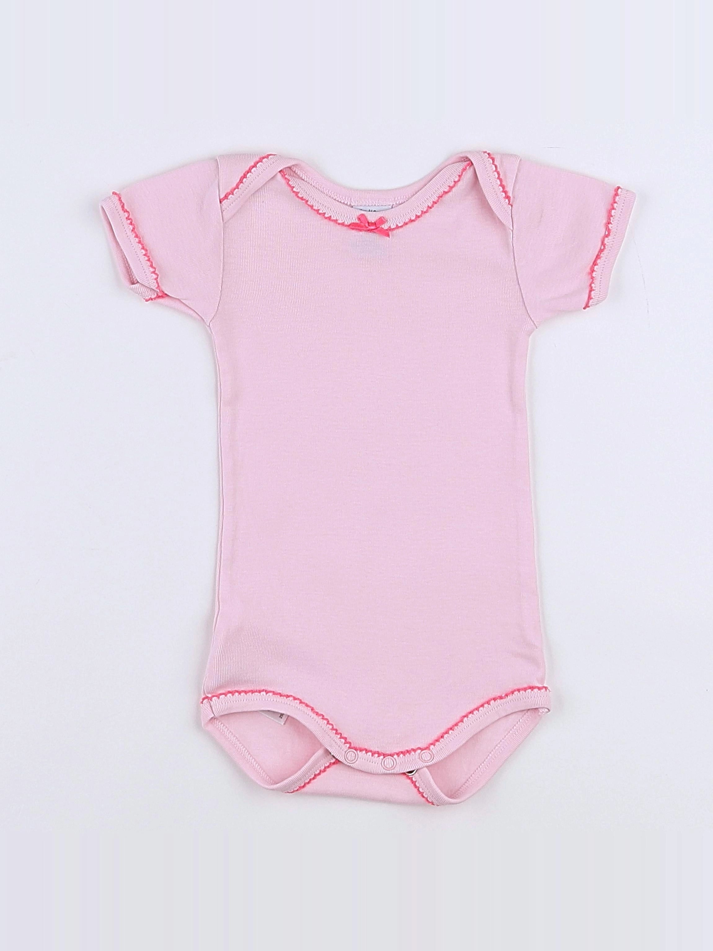 Petit Bateau - body rose - 3 mois
