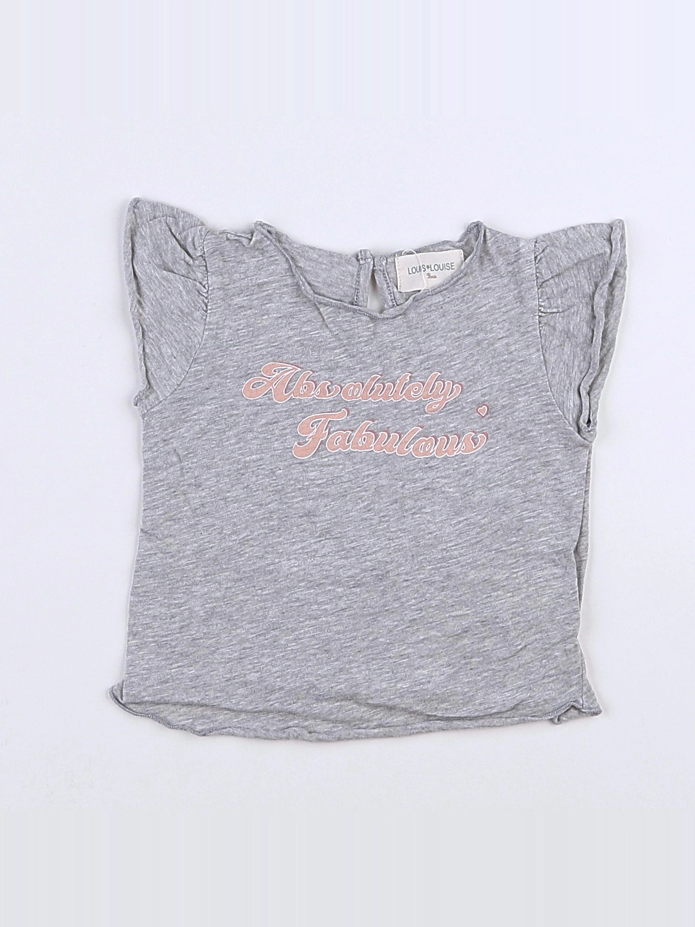 Louis Louise - tee-shirt gris - 6 mois