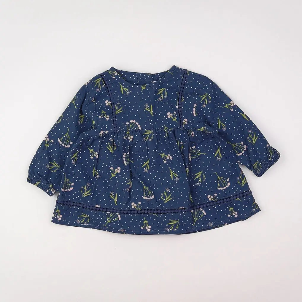 Vertbaudet - blouse bleu - 3 mois