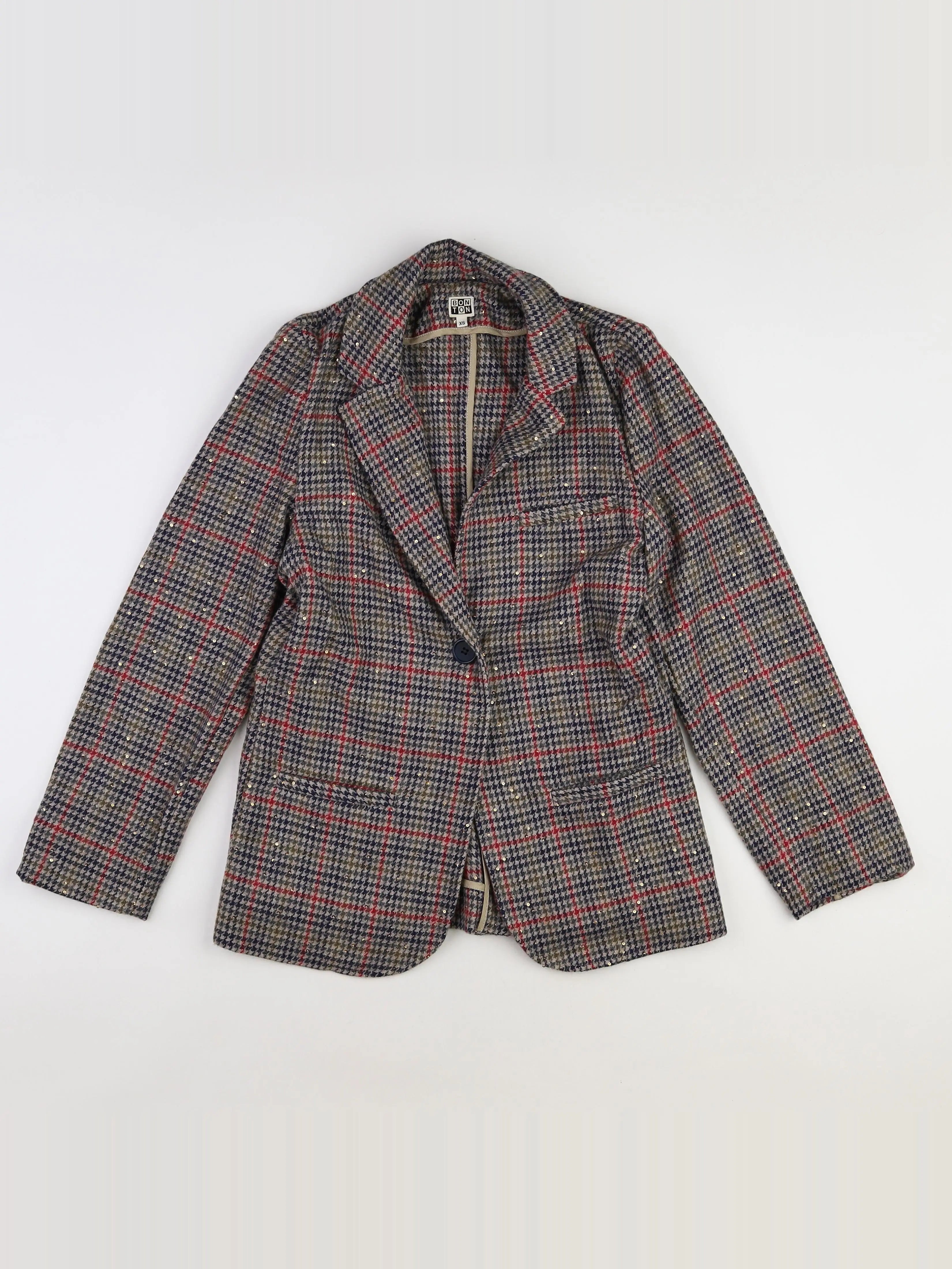 Bonton - veste rouge, bleu, or (neuf) - 16 ans
