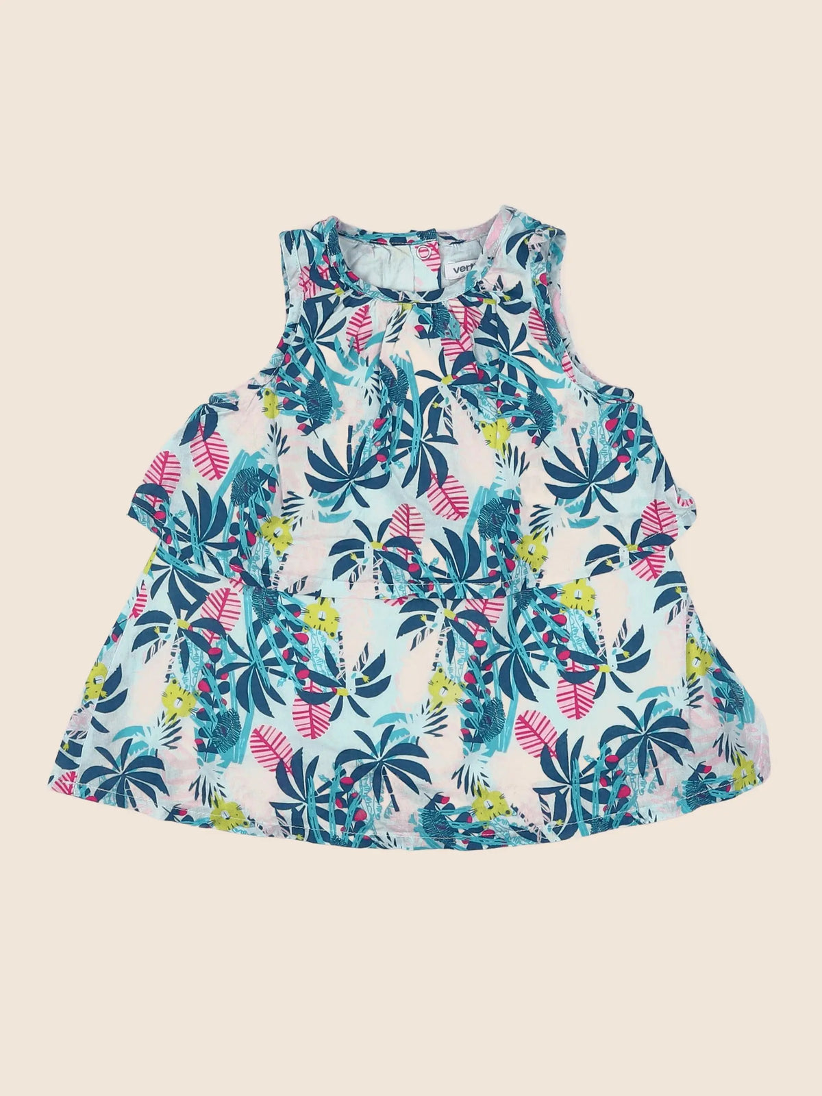 Vertbaudet - robe multicolore - 9 mois
