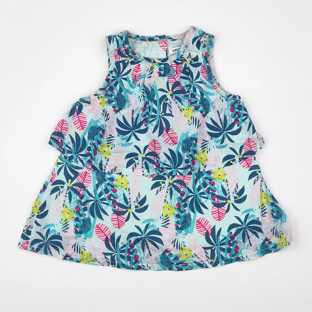 Vertbaudet - robe multicolore - 9 mois