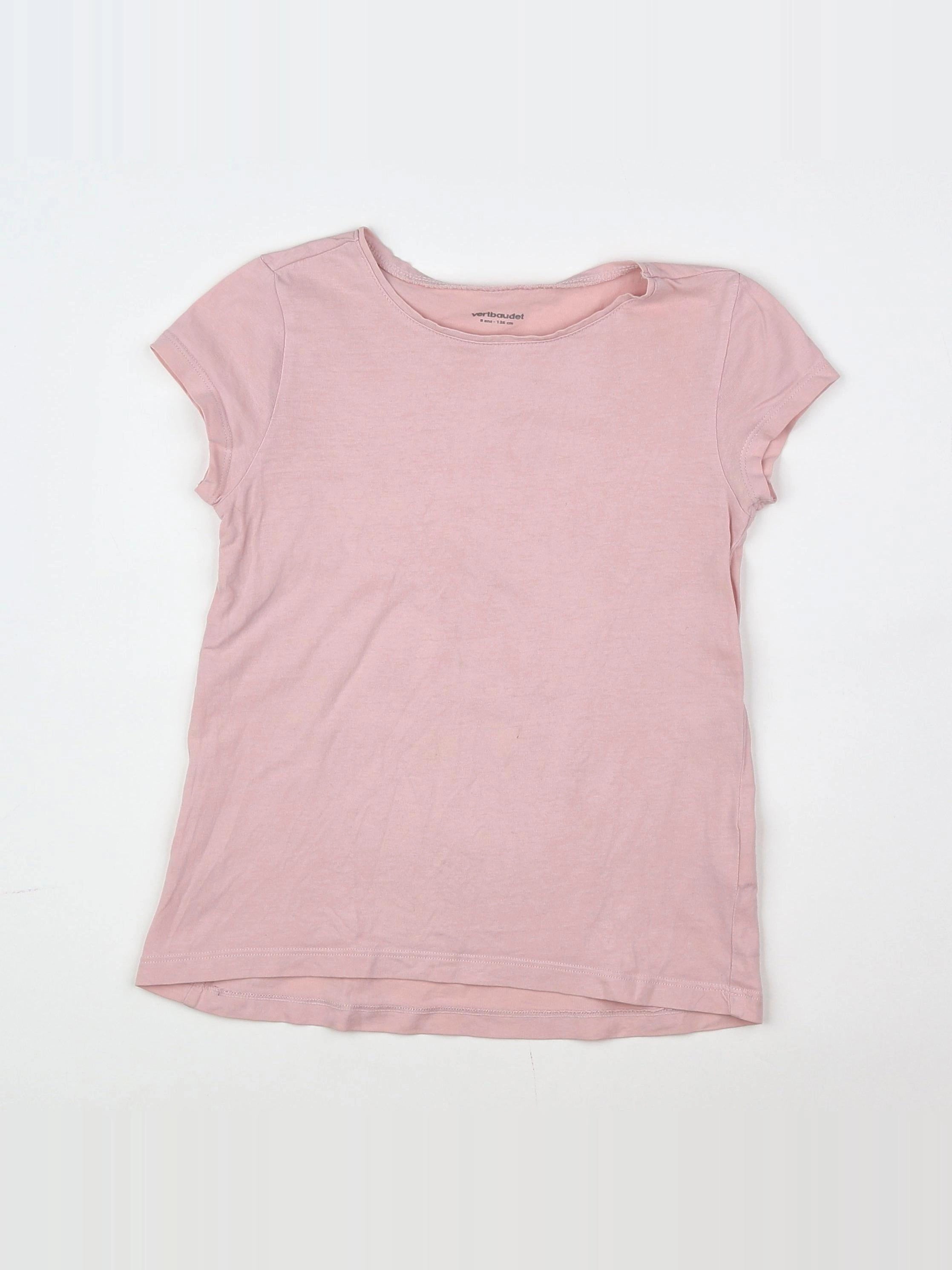 Vertbaudet - tee-shirt rose - 8 ans