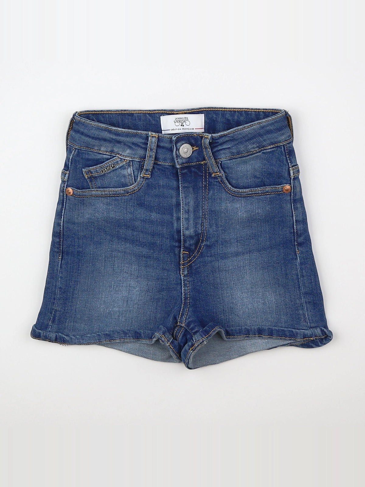 Le temps des cerises  - short bleu - 8 ans