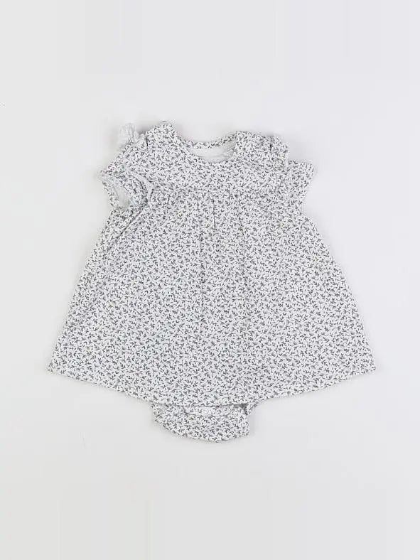 H&M - body robe gris - 1/3 mois