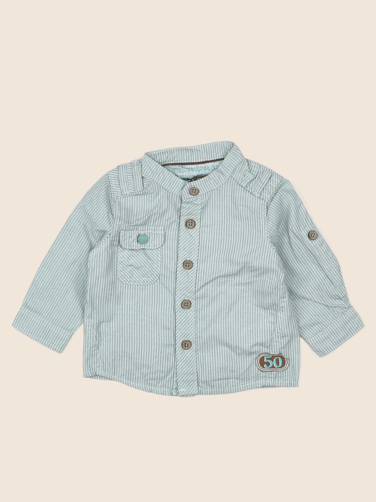 Tape à l'oeil - chemise bleu - 6 mois