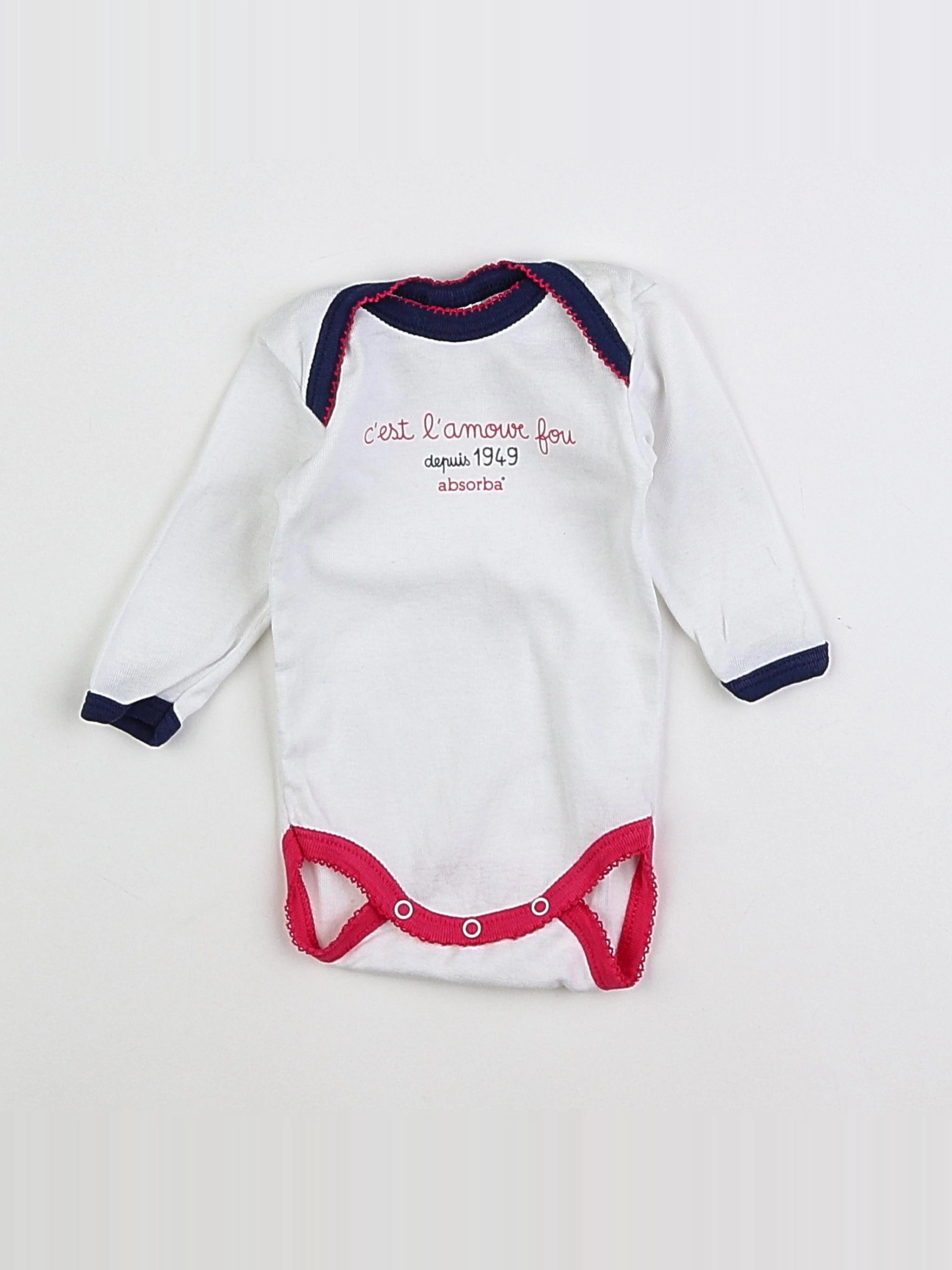 Absorba - body blanc - 3 mois