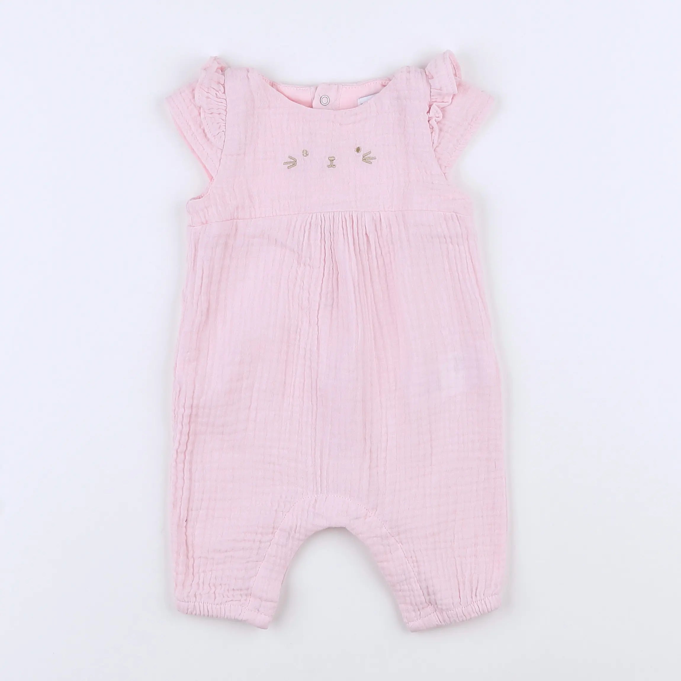 Vertbaudet - combinaison rose - 1 mois