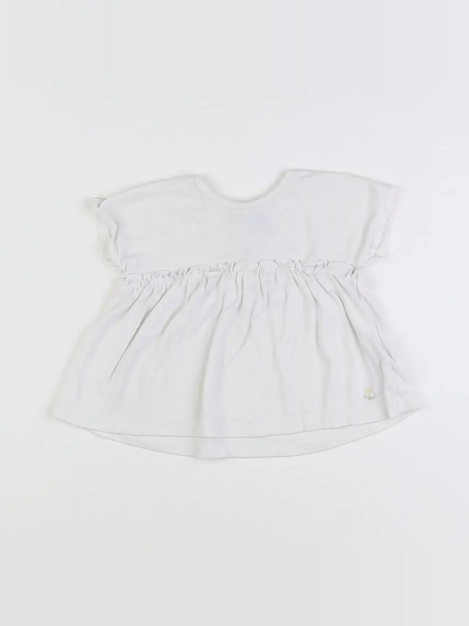 Petit Bateau - tee-shirt blanc - 18 mois