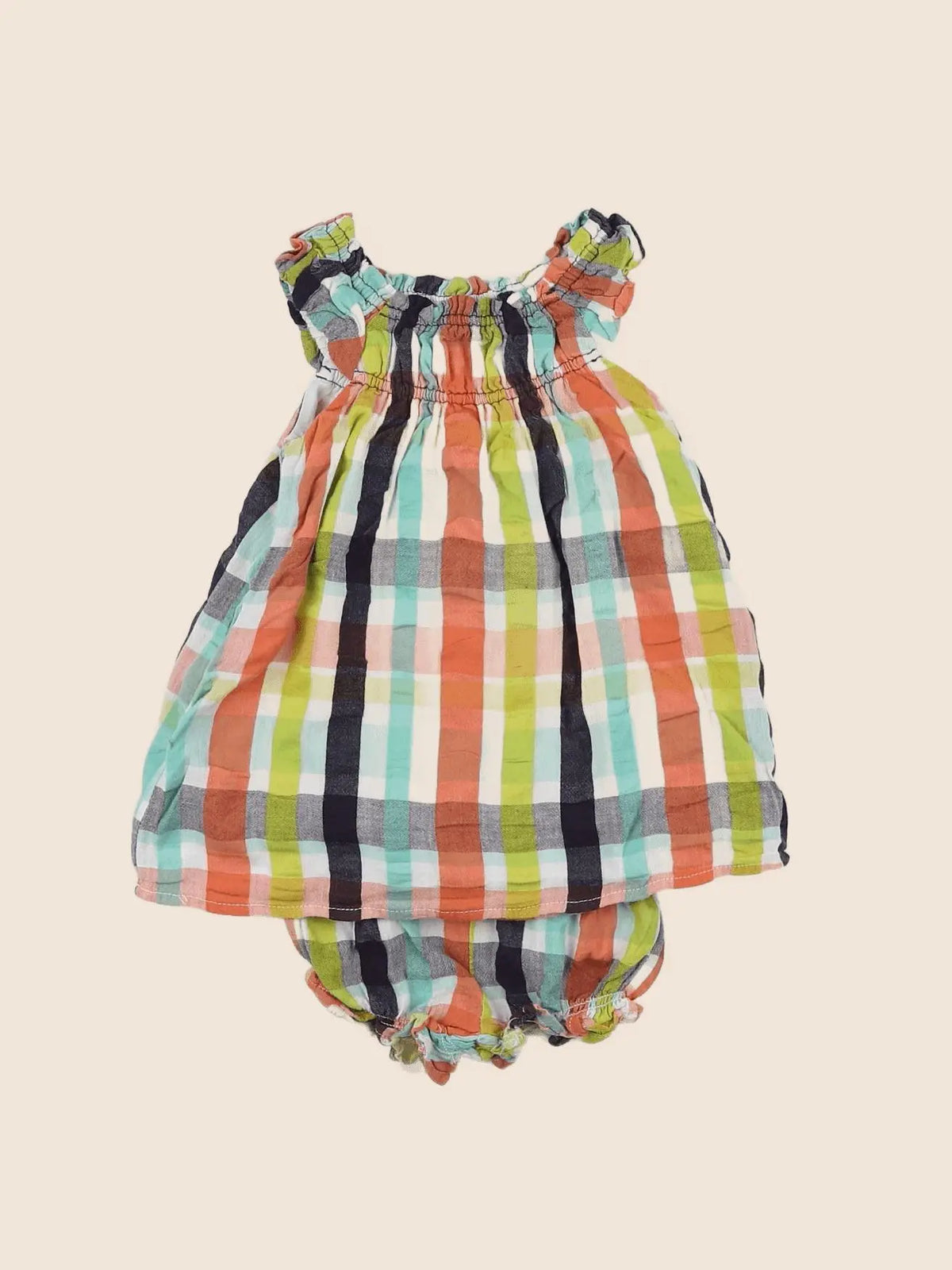 Vertbaudet - robe multicolore - 6 mois