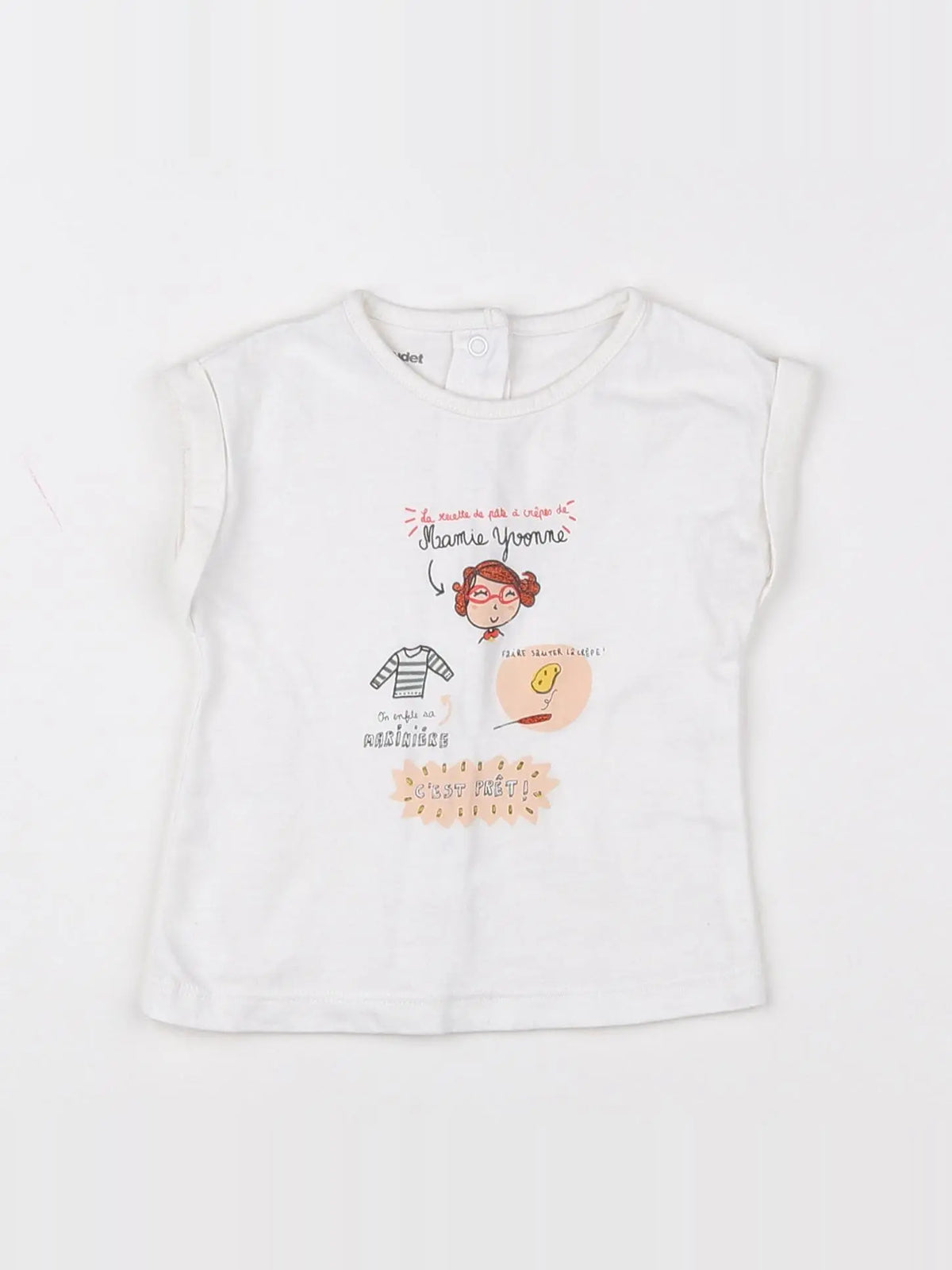 Vertbaudet - tee-shirt blanc - 3 mois