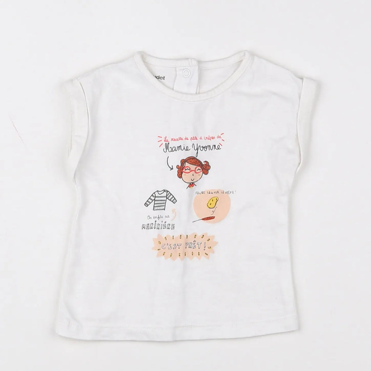 Vertbaudet - tee-shirt blanc - 3 mois