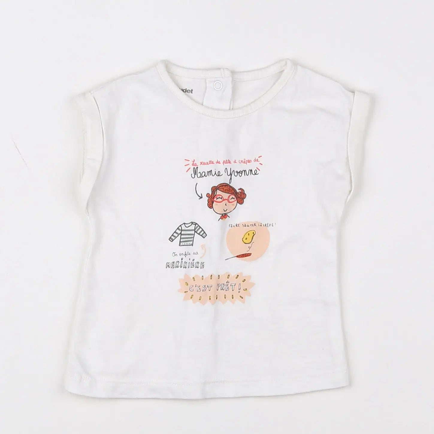 Vertbaudet - tee-shirt blanc - 3 mois