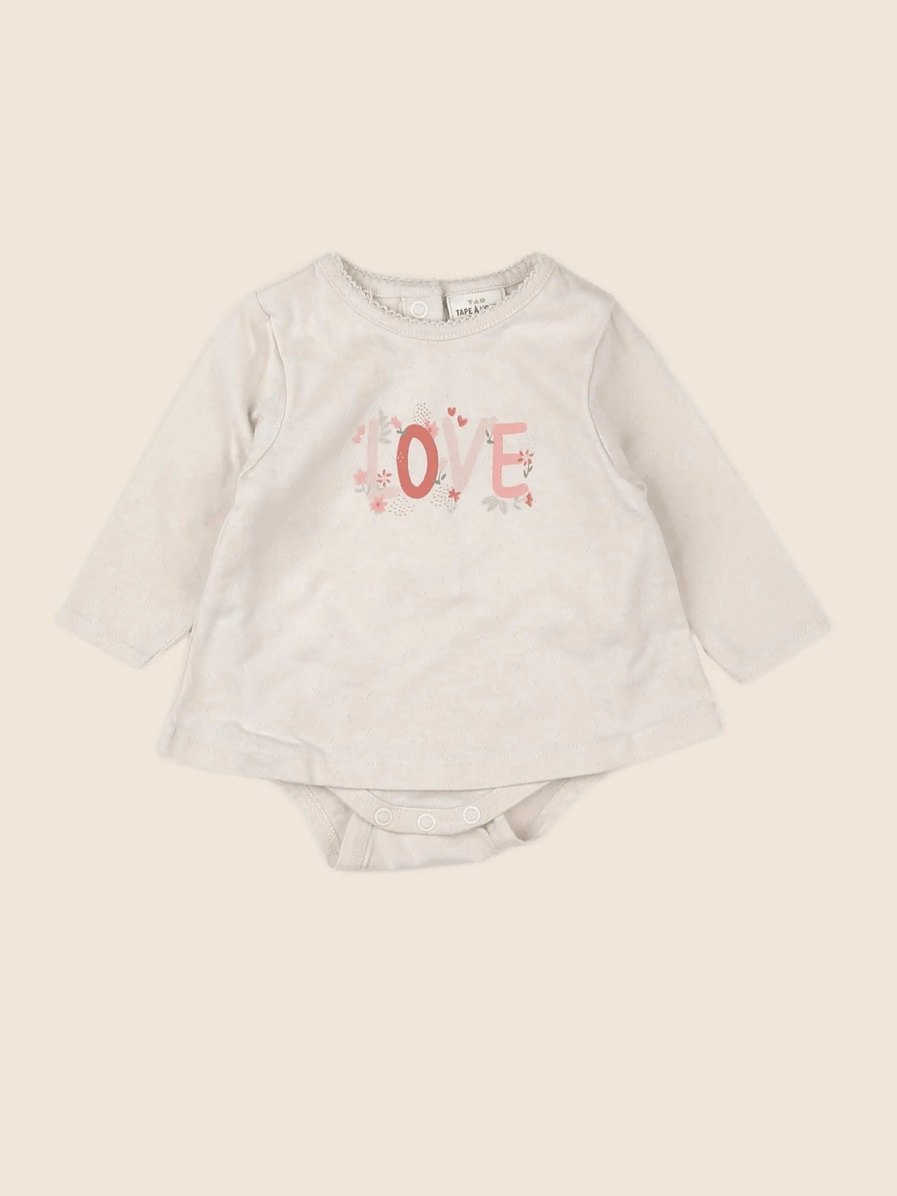 Tape à l'oeil - body vetement beige - 3 mois