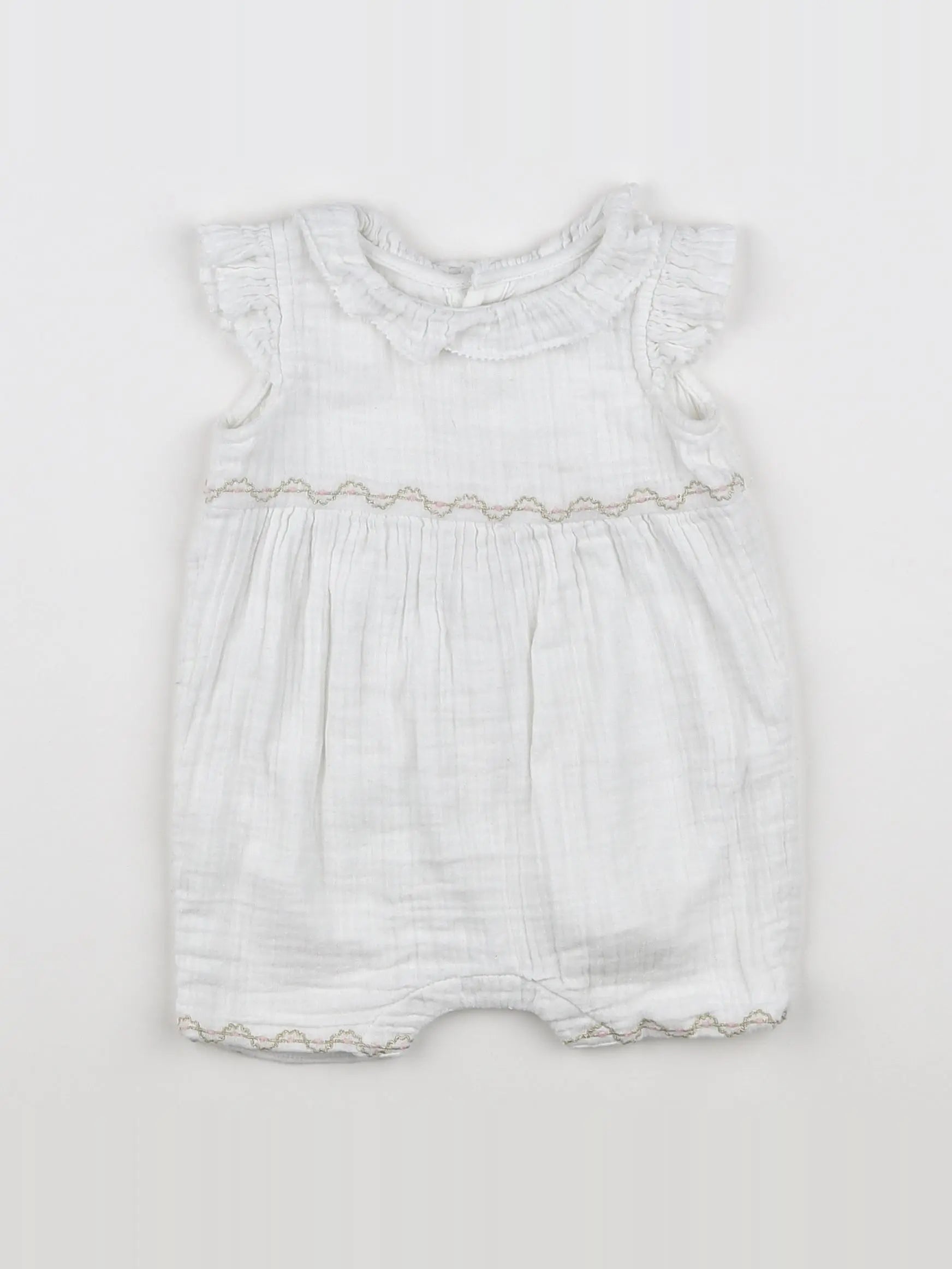 Boutchou - combinaison blanc, or - 3 mois
