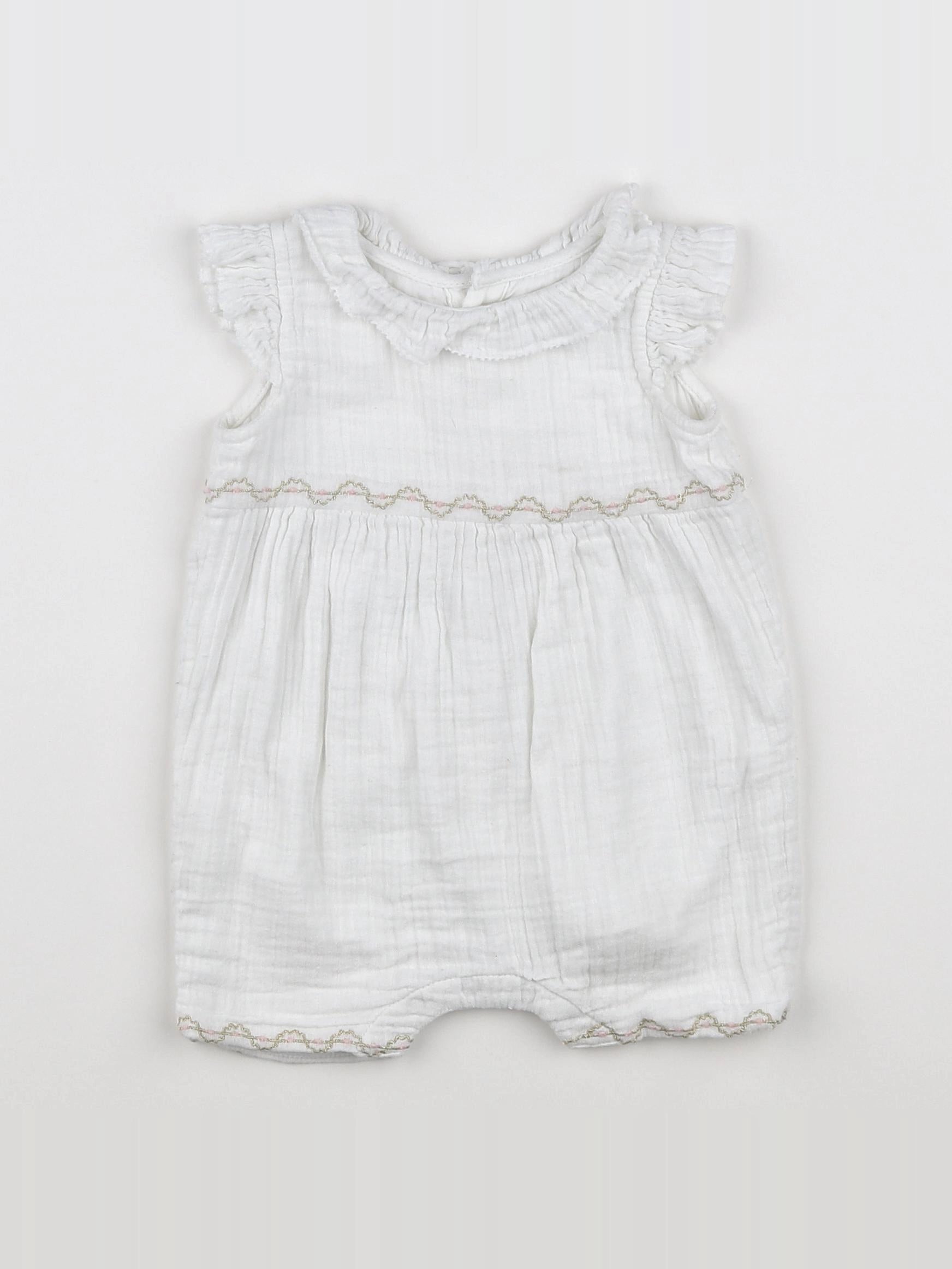 Boutchou - combinaison blanc, or - 3 mois