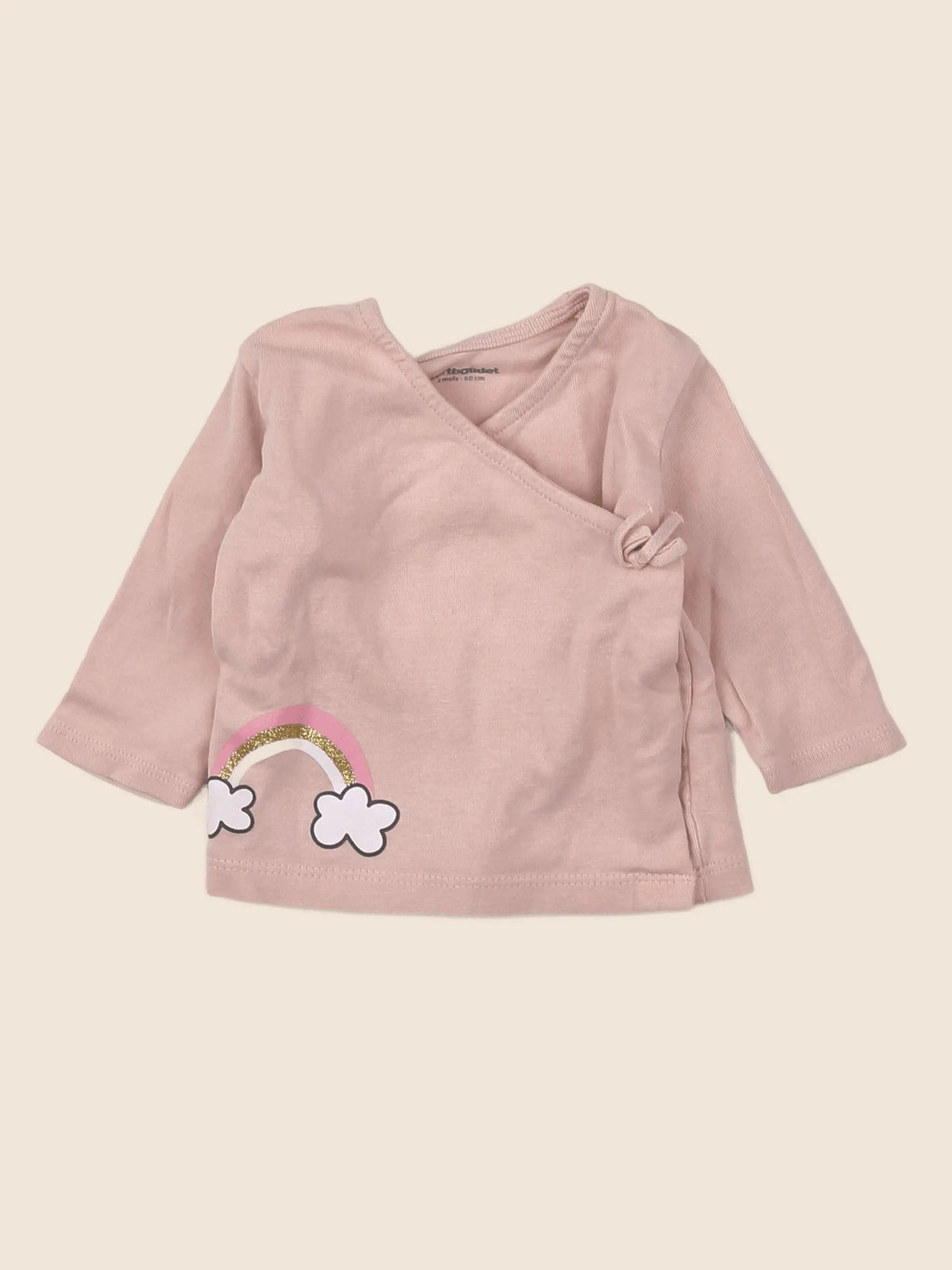 Vertbaudet - tee-shirt rose - 3 mois