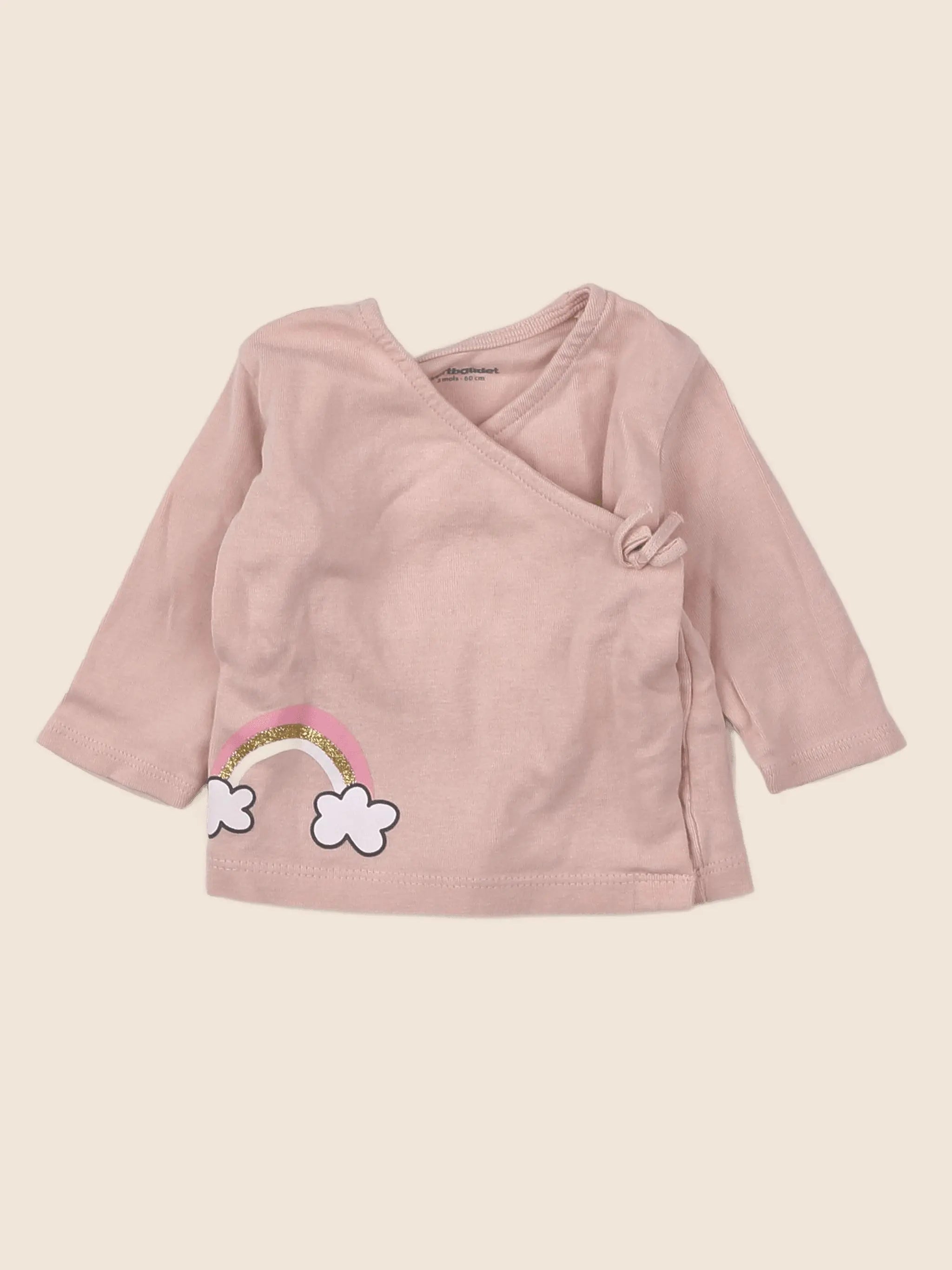 Vertbaudet - tee-shirt rose - 3 mois