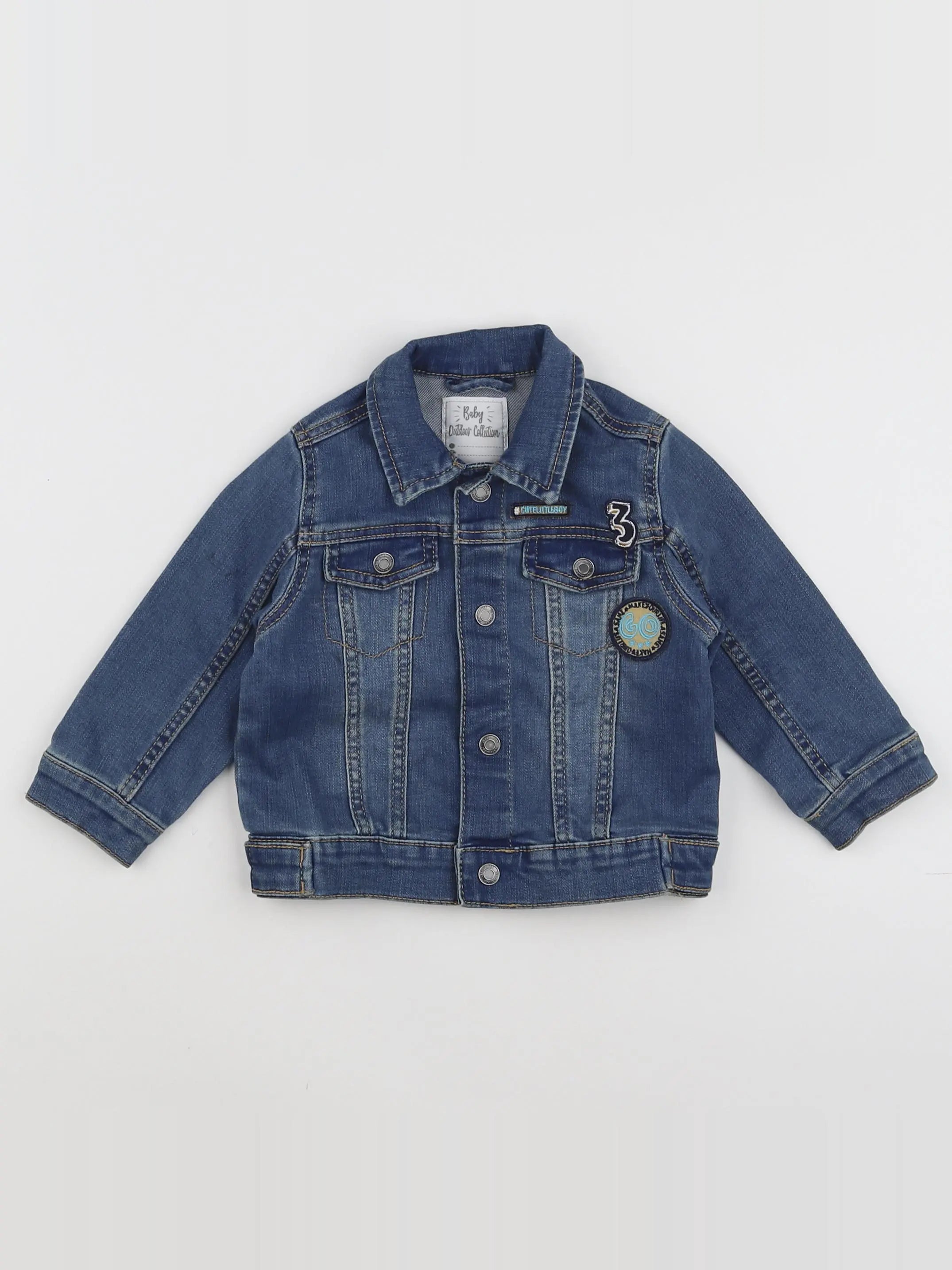 Vertbaudet - veste bleu - 12 mois