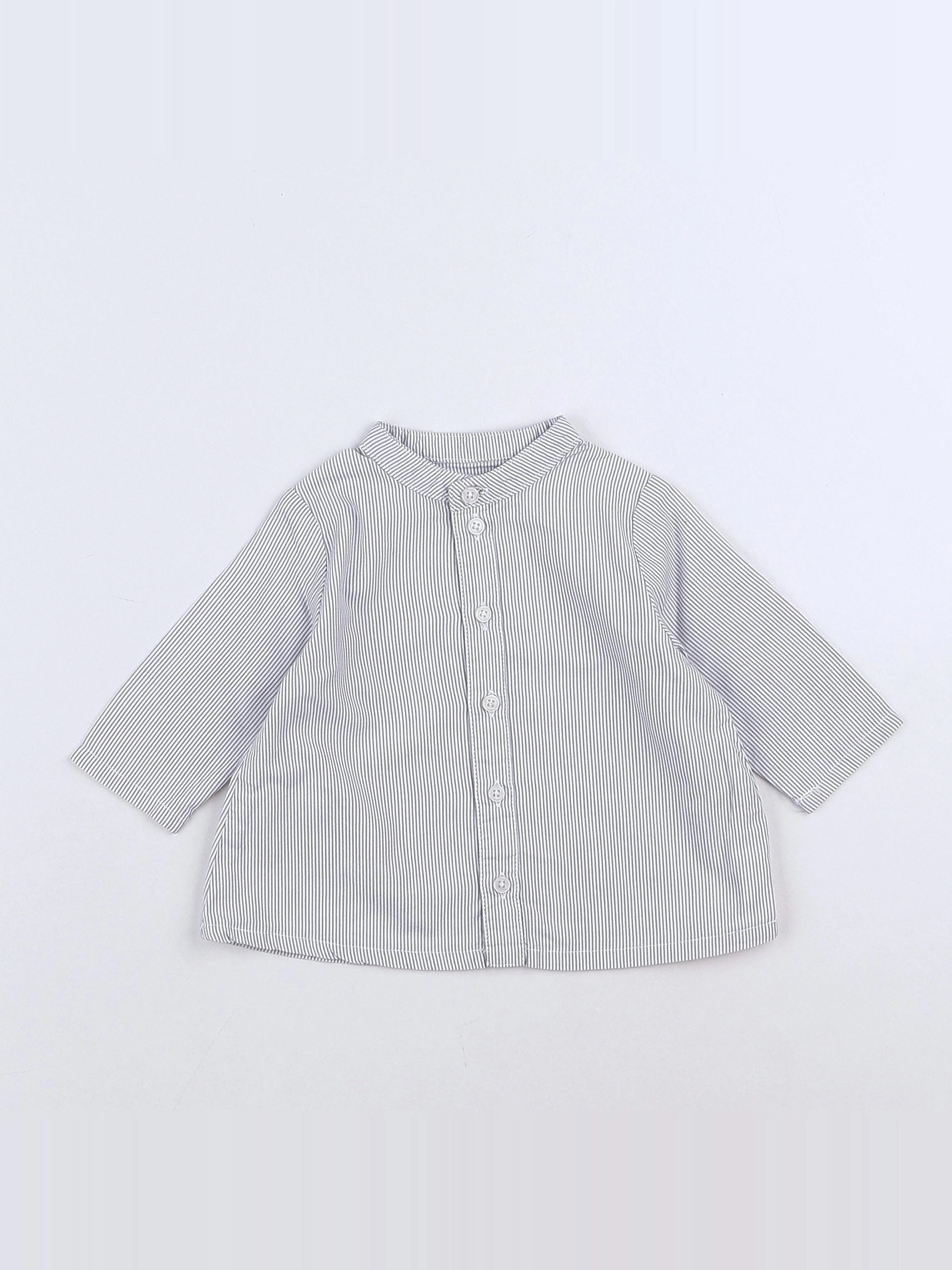 Boutchou - chemise gris - 3 mois