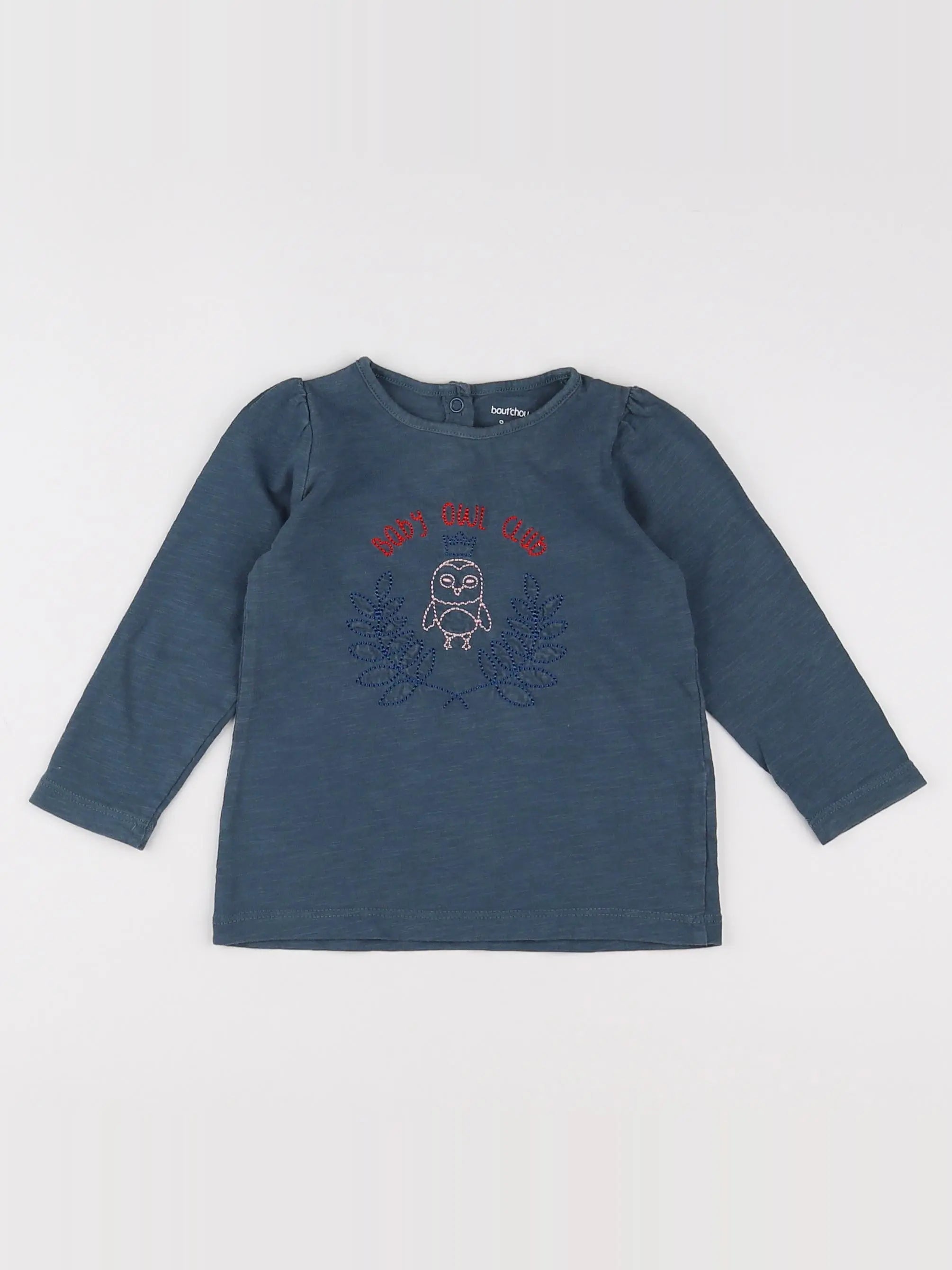 Boutchou - tee-shirt bleu - 9 mois