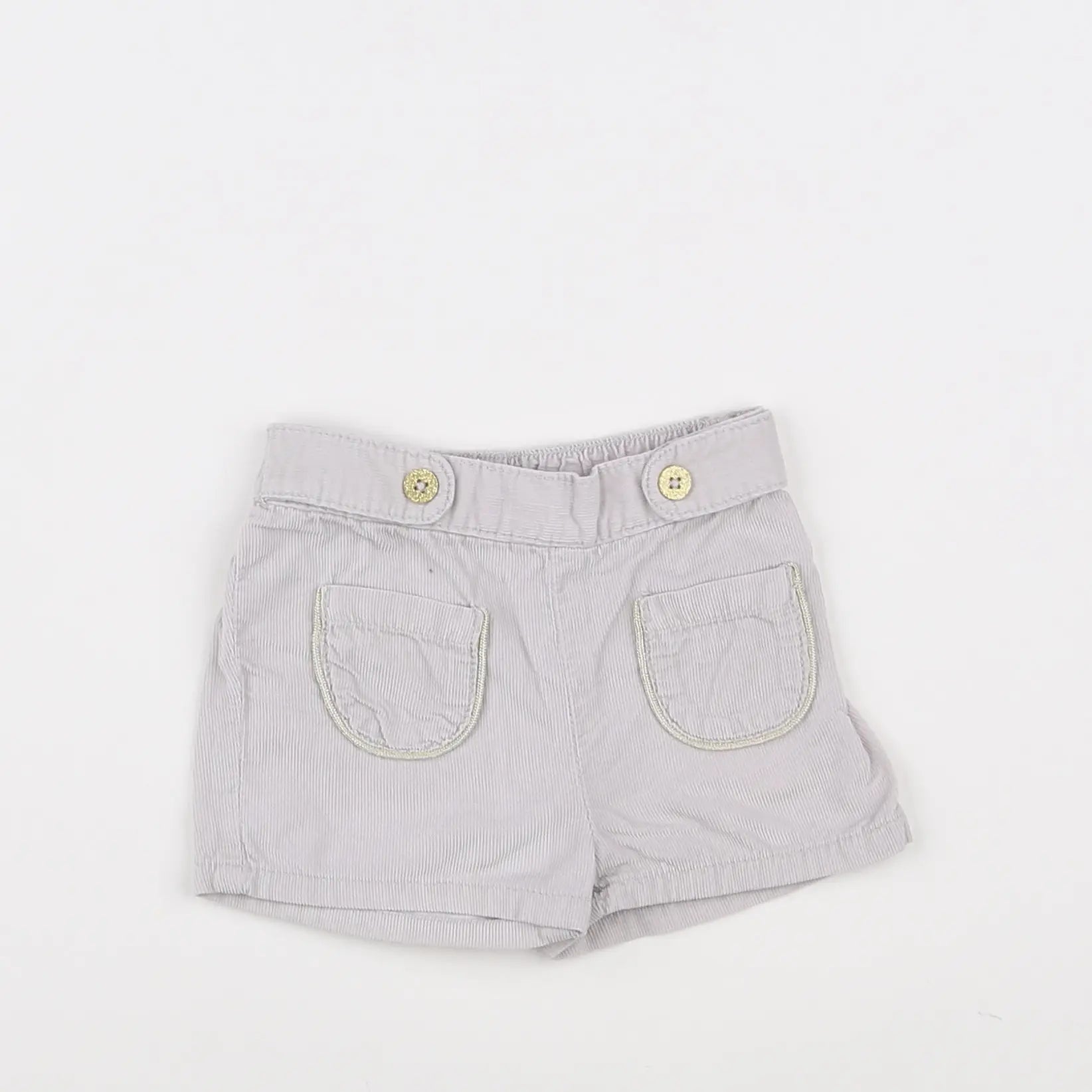 Vertbaudet - short gris, or - 9 mois