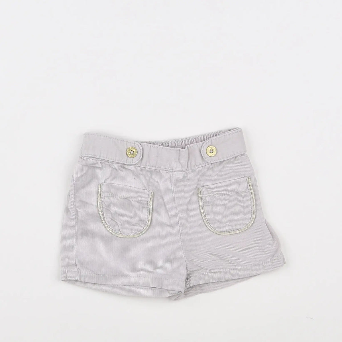 Vertbaudet - short gris, or - 9 mois