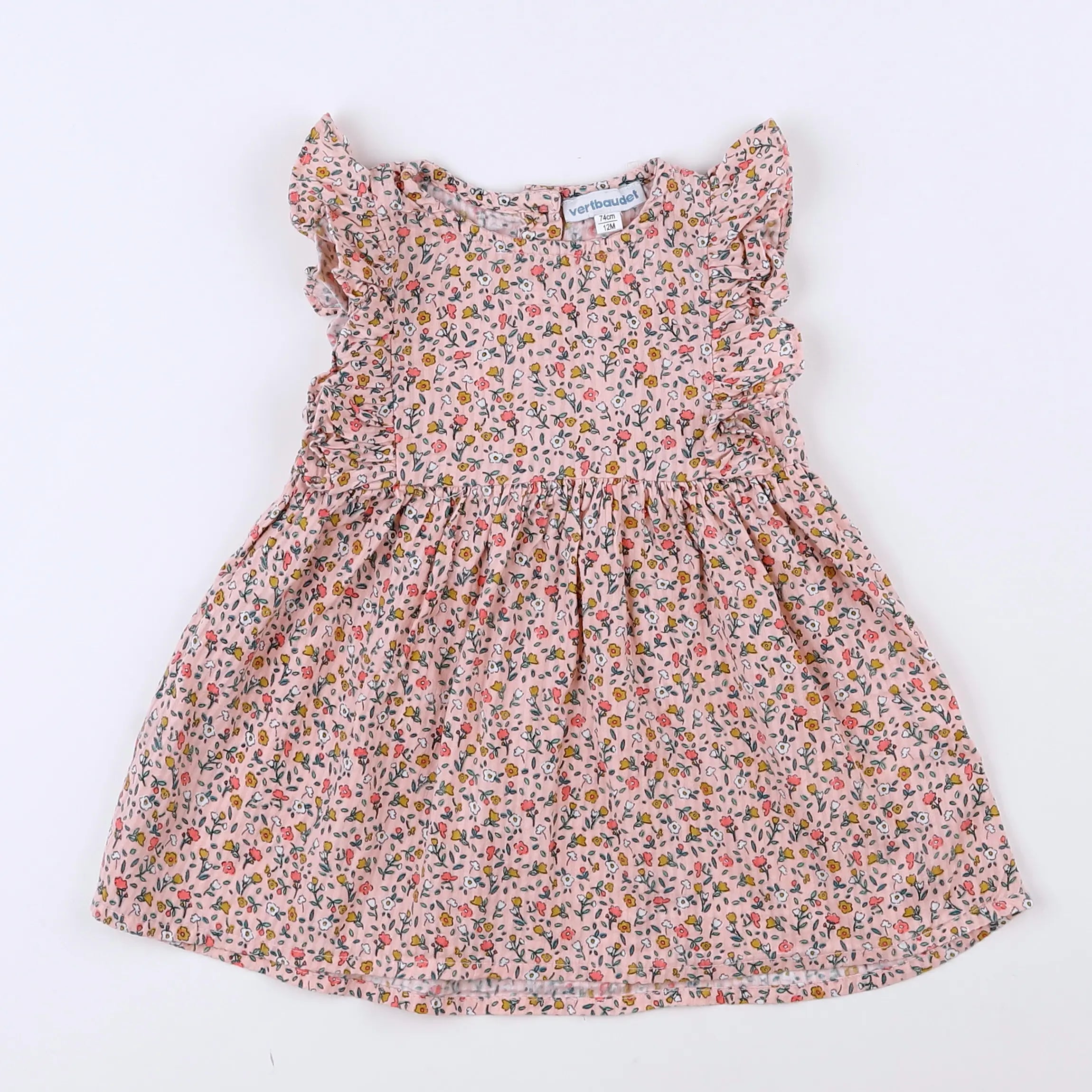 Vertbaudet - robe rose - 12 mois