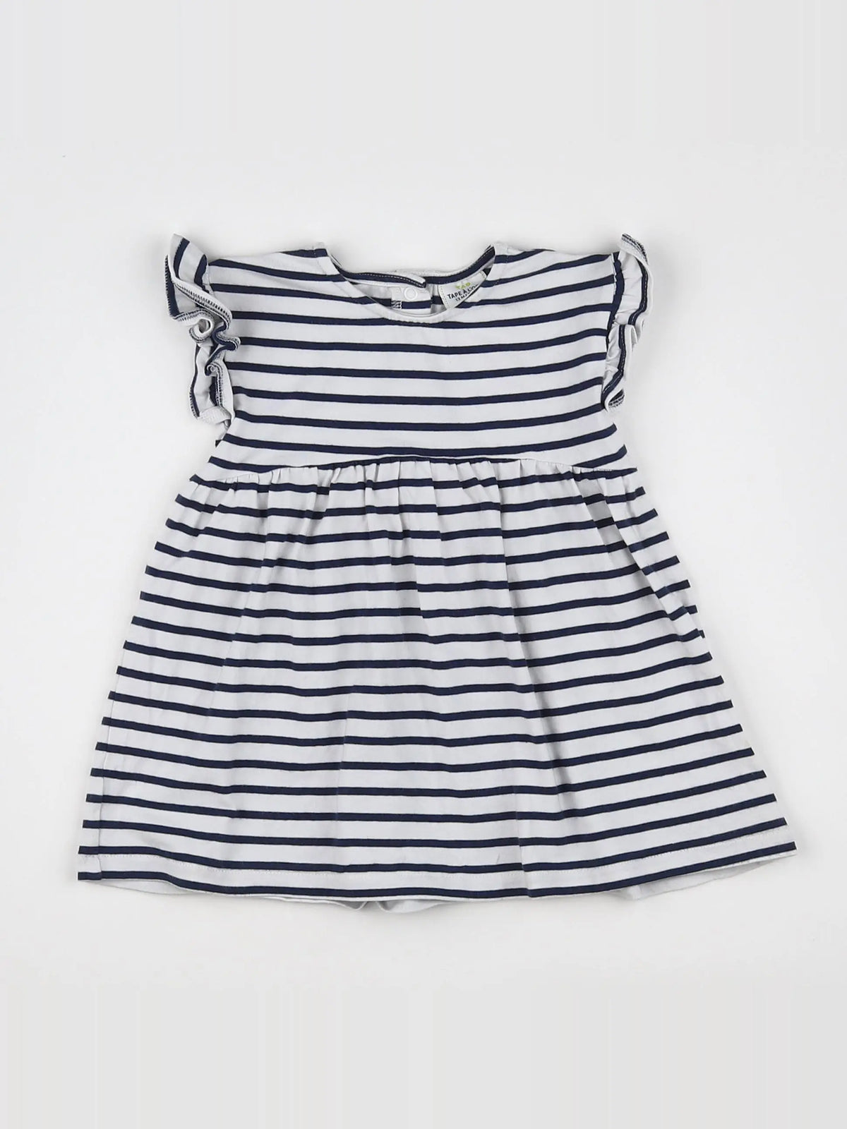 Tape à l'oeil - robe blanc, bleu - 12 mois