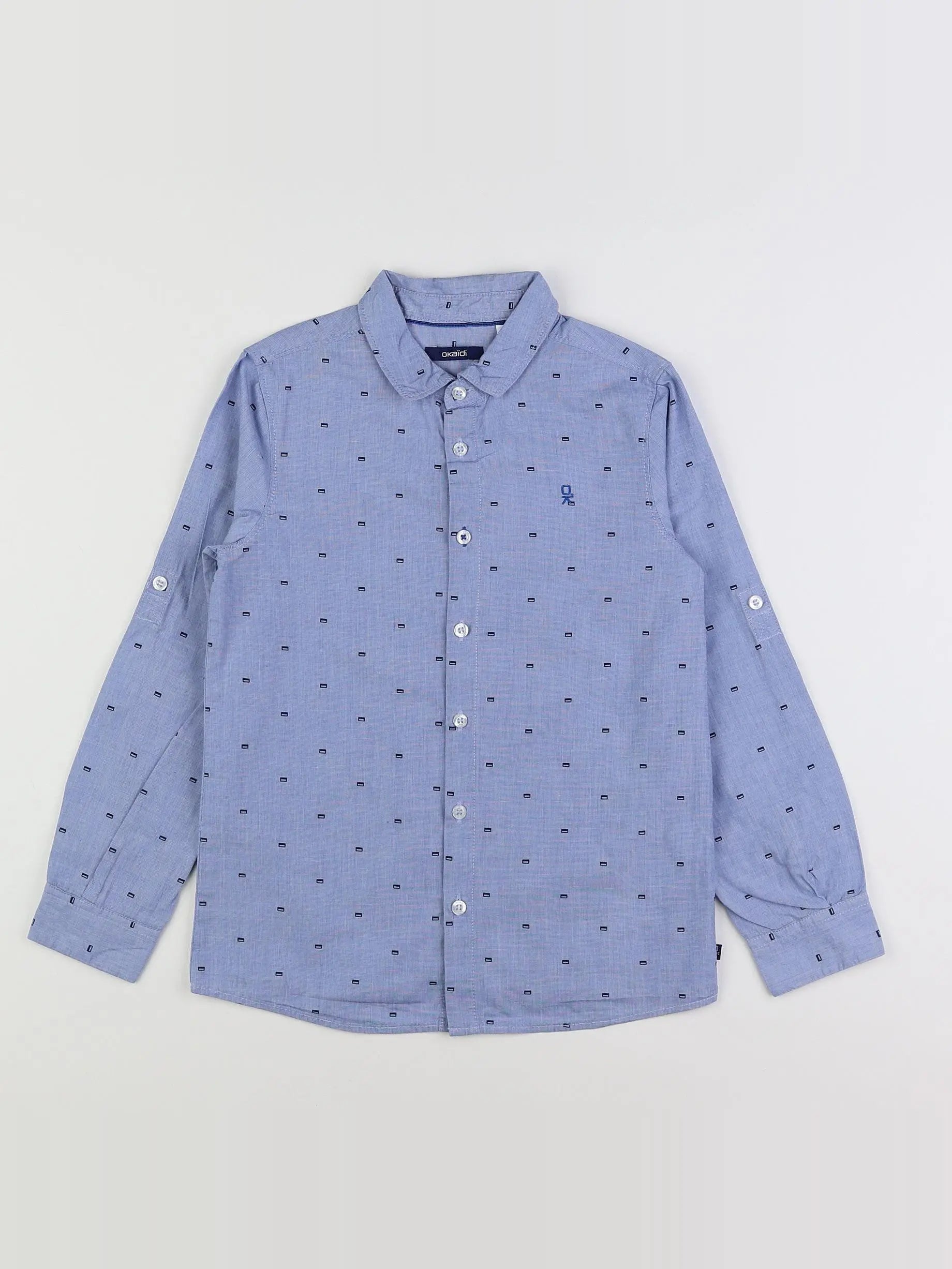 Okaidi - chemise bleu - 8 ans