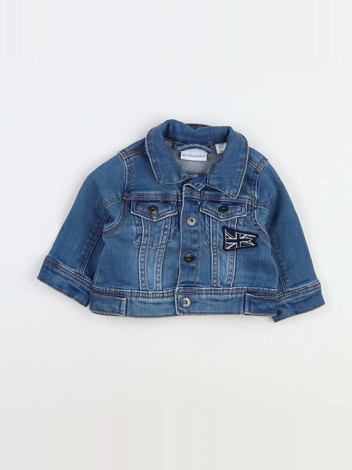 Vertbaudet - veste bleu - 3 mois