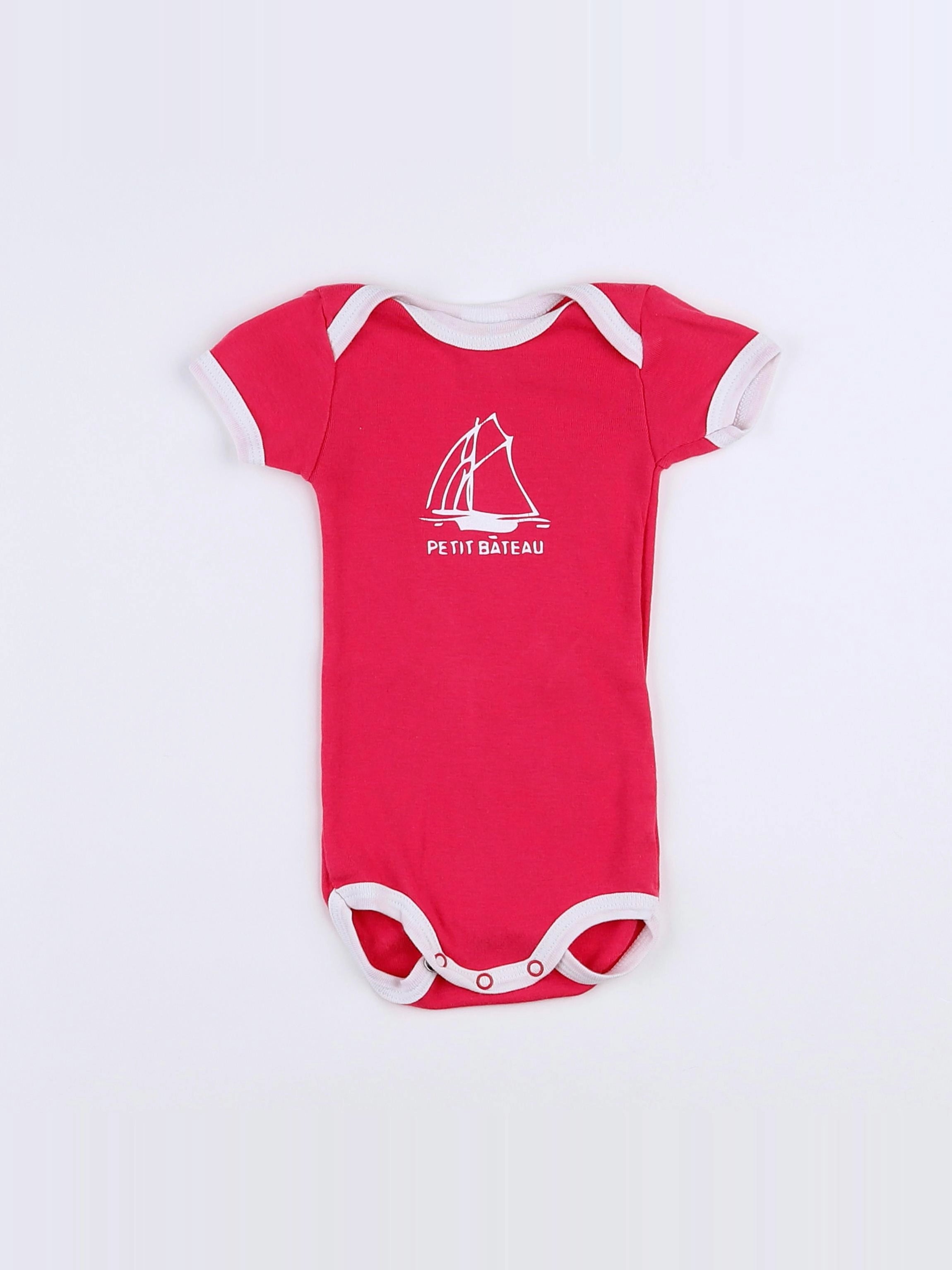 Petit Bateau - body rose - 3 mois
