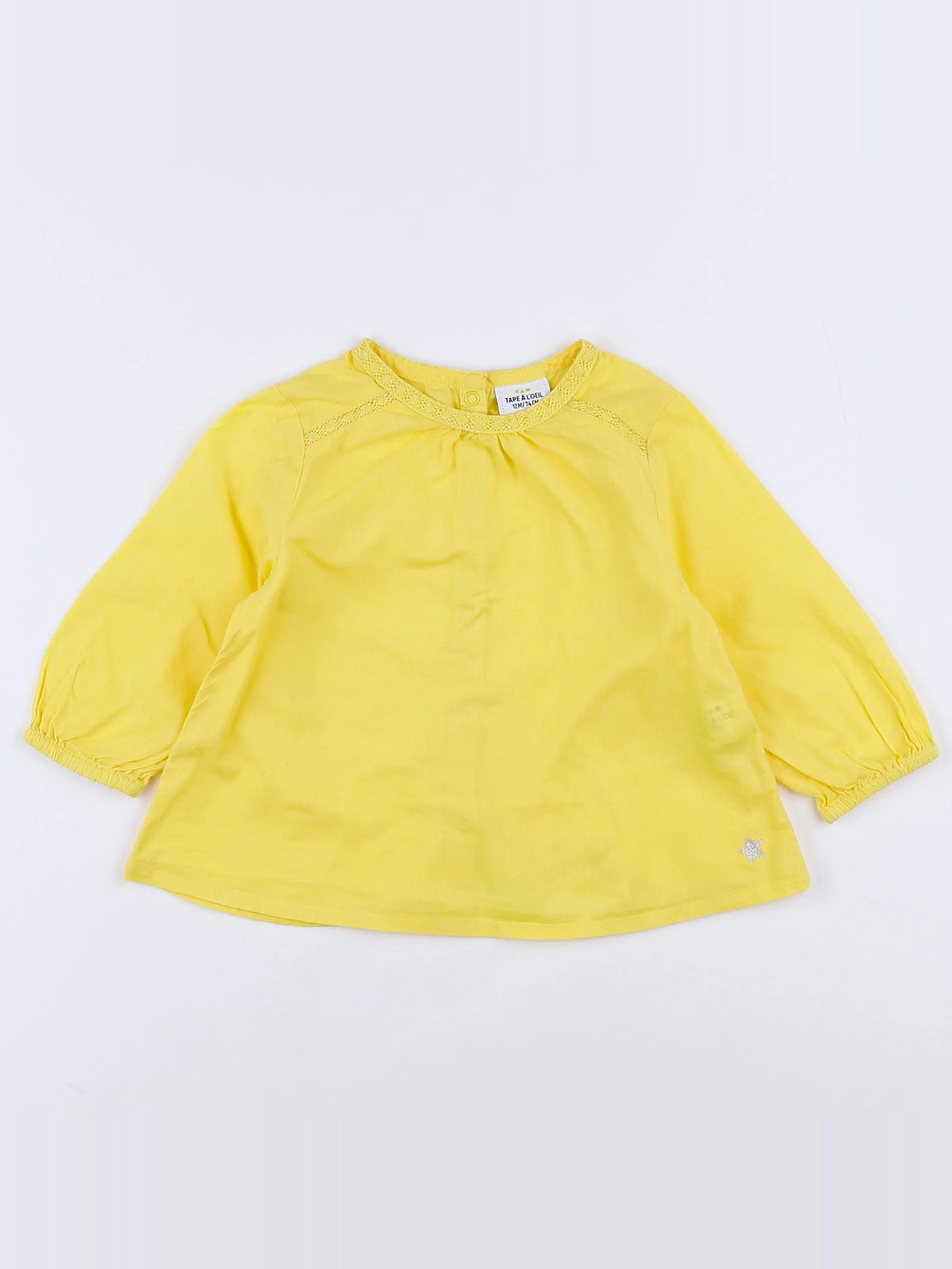 Tape à l'oeil - blouse jaune - 12 mois