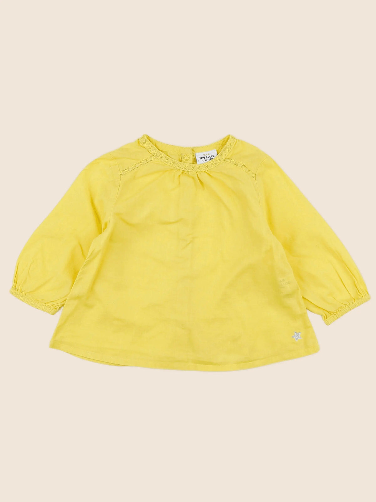 Tape à l'oeil - blouse jaune - 12 mois