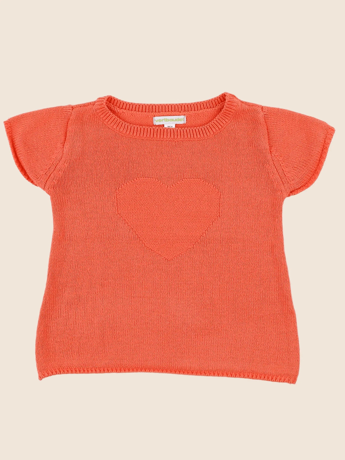 Vertbaudet - pull orange - 2 ans