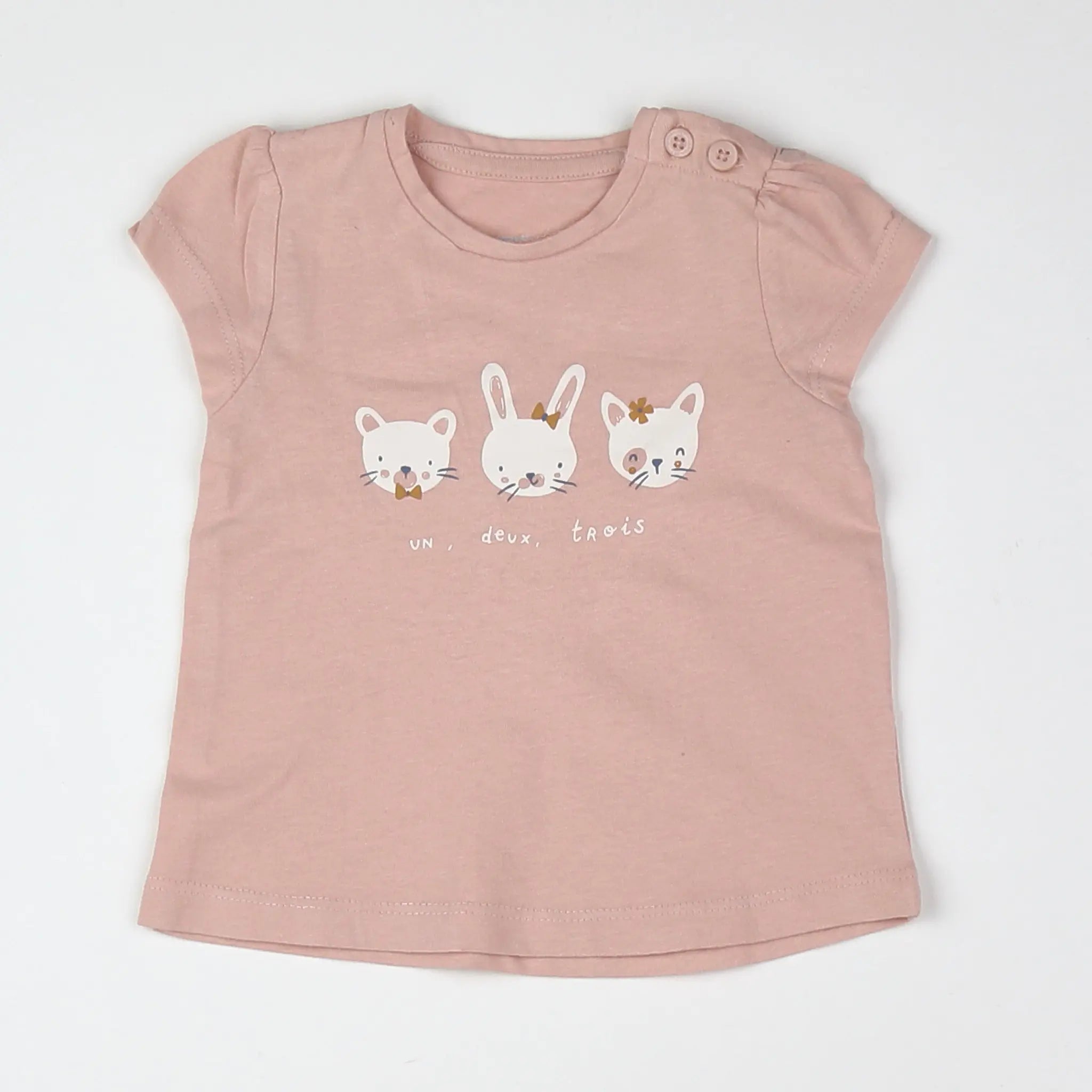 Vertbaudet - tee-shirt rose - 3 mois