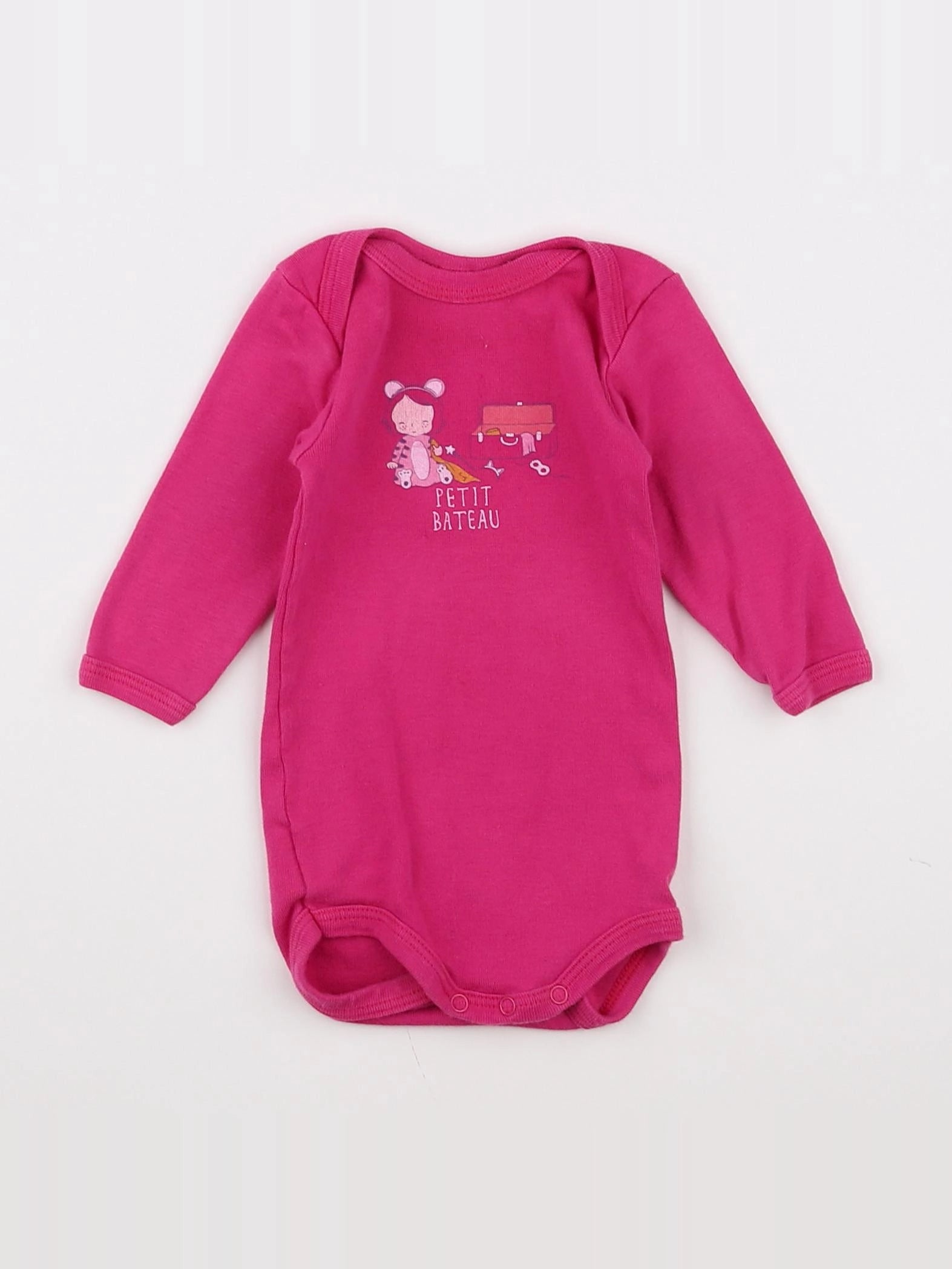 Petit Bateau - body rose - 3 mois