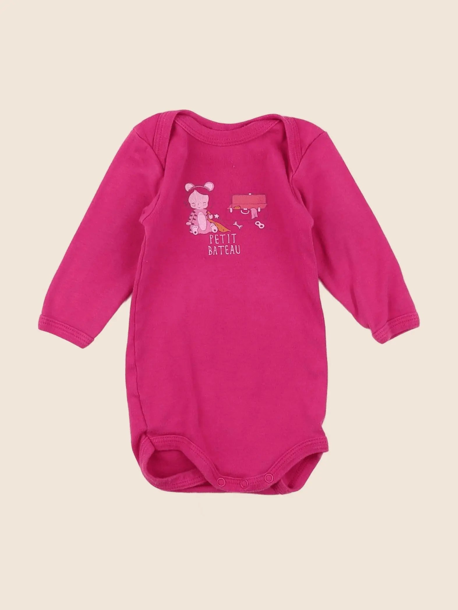 Petit Bateau - body rose - 3 mois